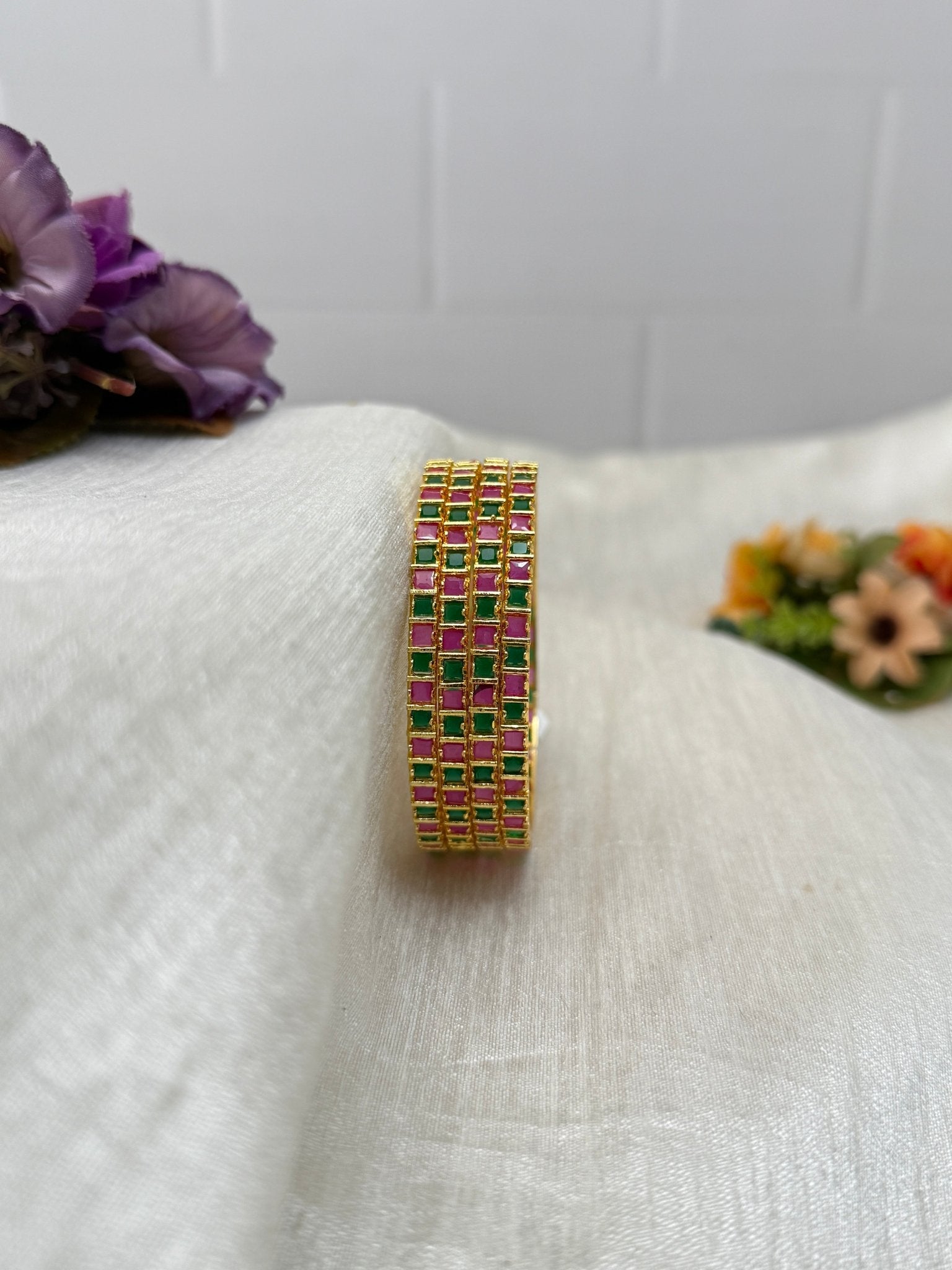 Luxurious Navaratna Stone Bangles 6948 - Mahilas