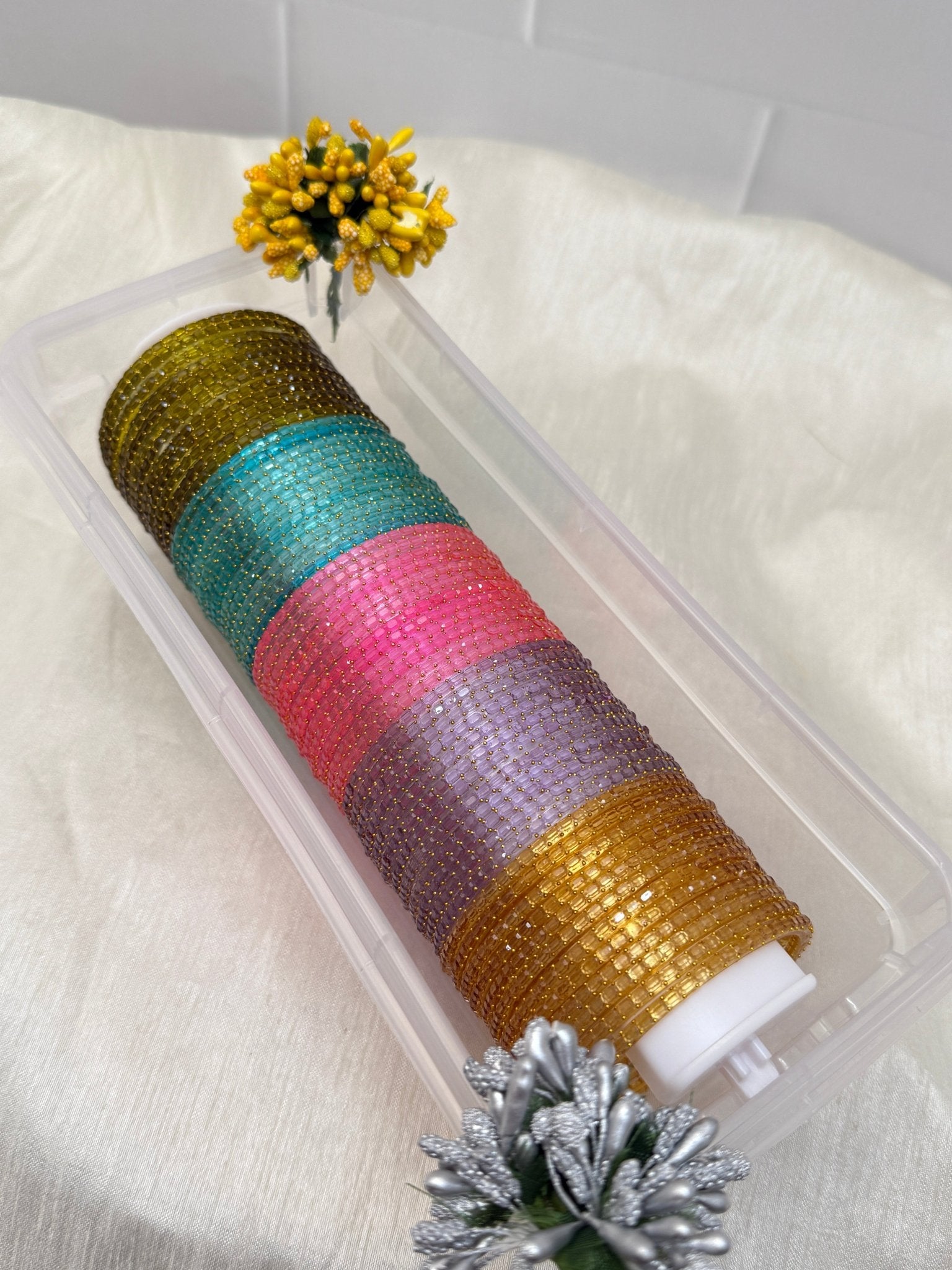 Luxurious New Rain Drop Pro Glass Bangle Box - 060 - Mahilas