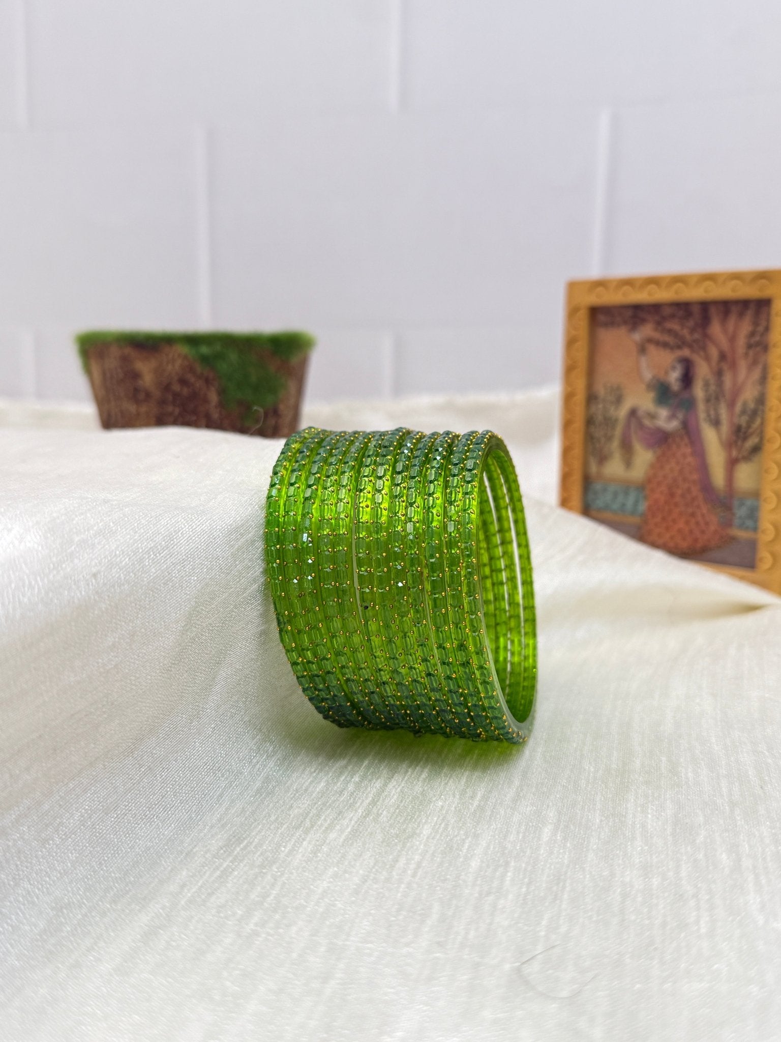 Luxurious Rain Drop Design New Glass Bangles Pro - 055 - Make your own box - Mahilas