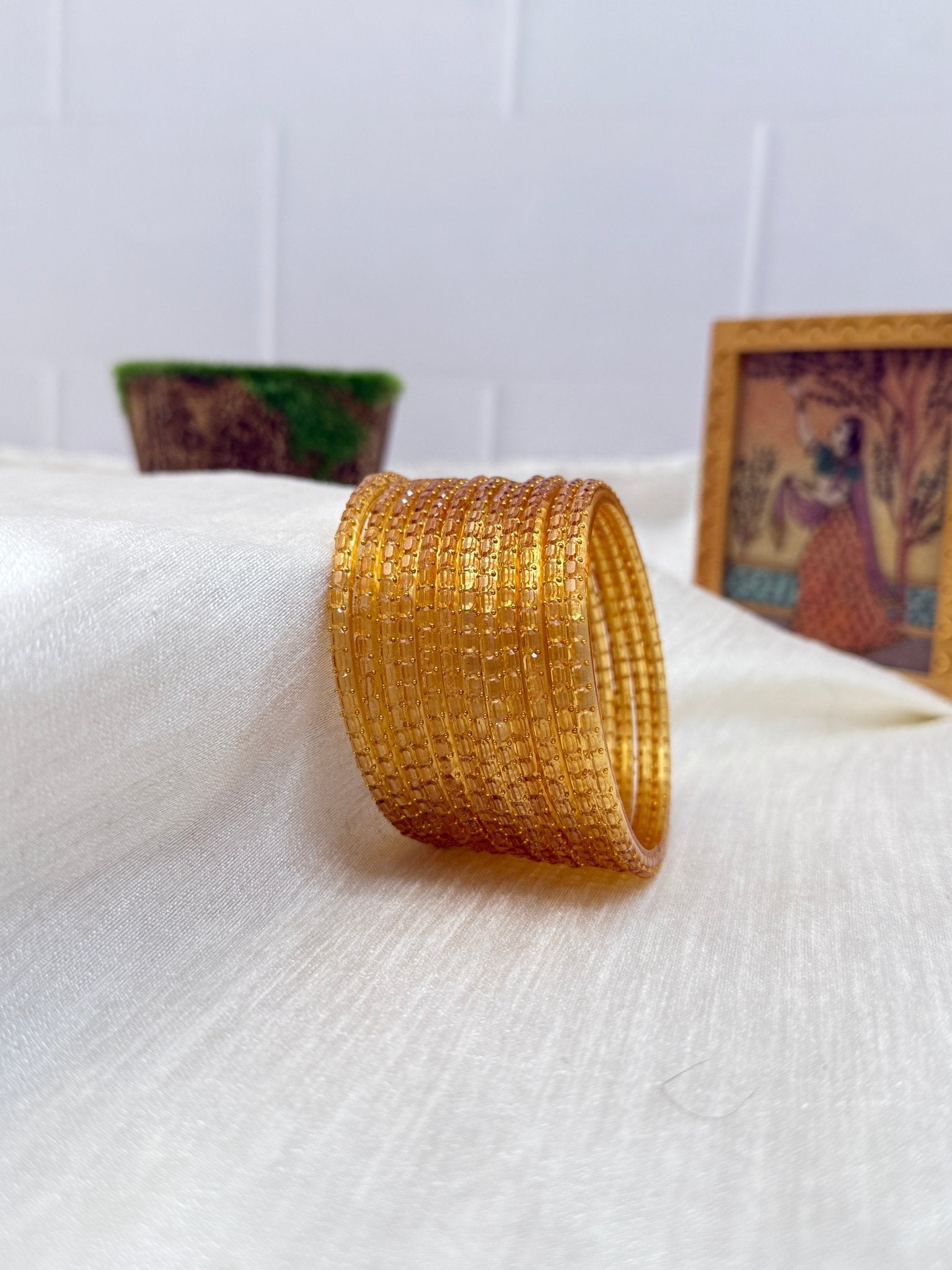 Luxurious Rain Drop Design New Glass Bangles Pro - 055 - Make your own box - Mahilas