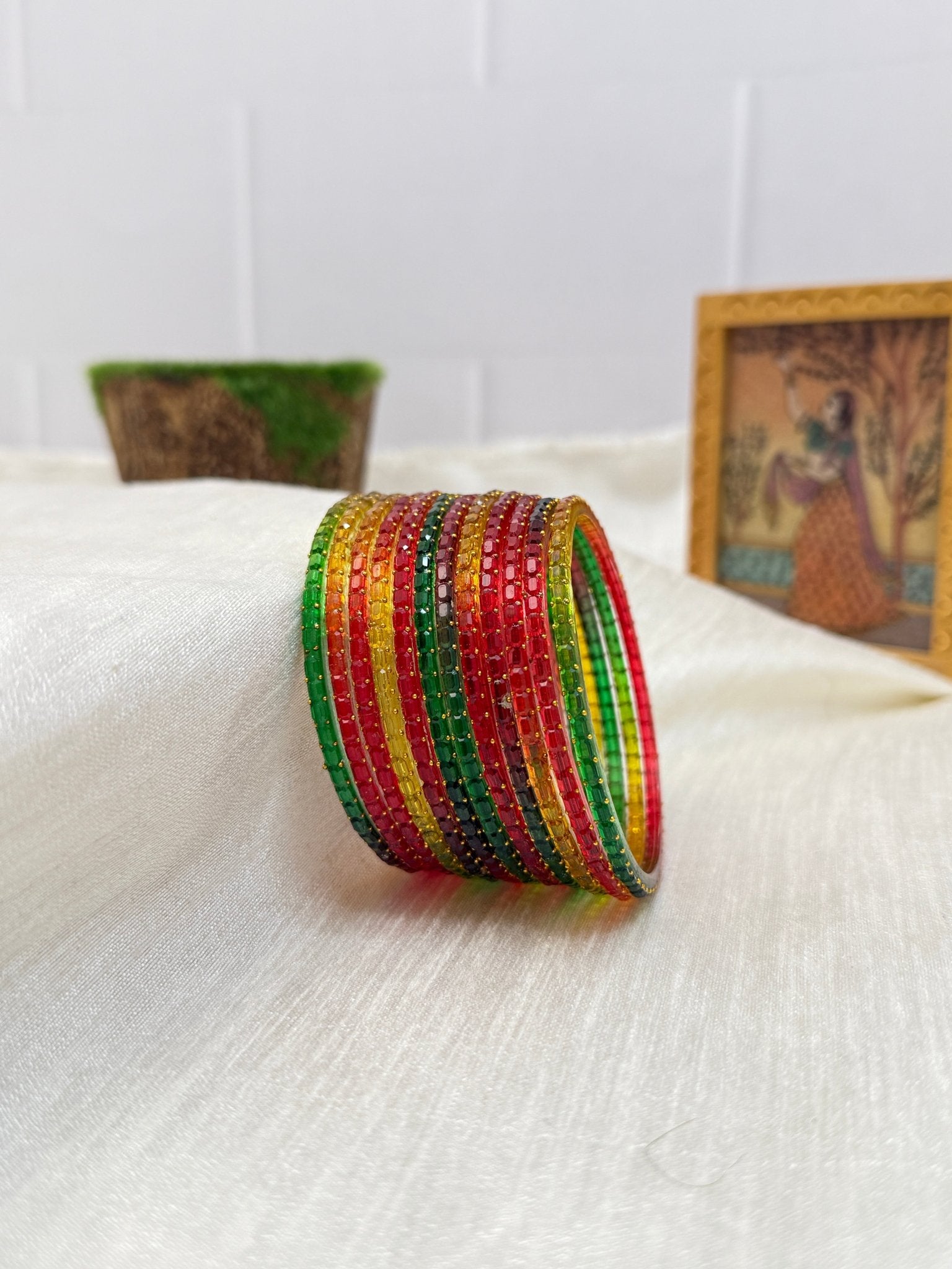 Luxurious Rain Drop Design New Glass Bangles Pro - 055 - Make your own box - Mahilas