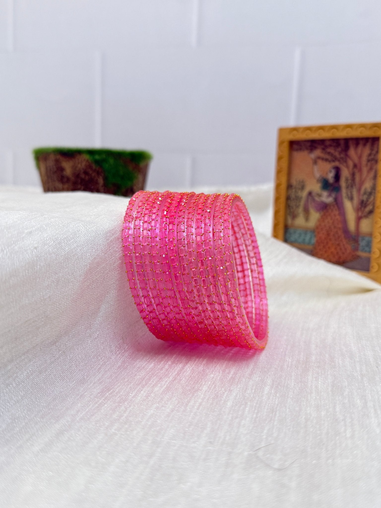 Luxurious Rain Drop Design New Glass Bangles Pro - 055 - Make your own box - Mahilas