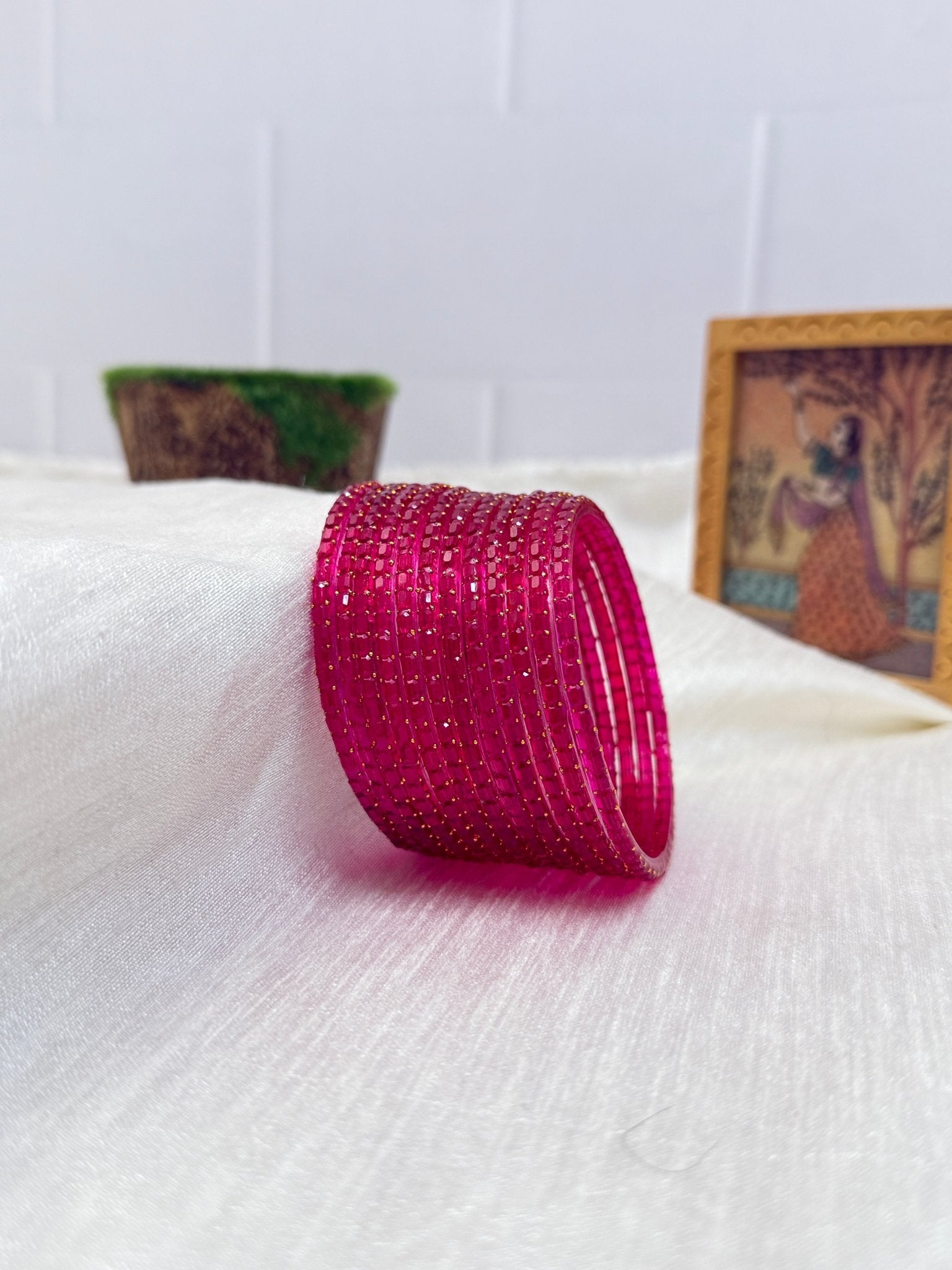 Luxurious Rain Drop Design New Glass Bangles Pro - 055 - Make your own box - Mahilas