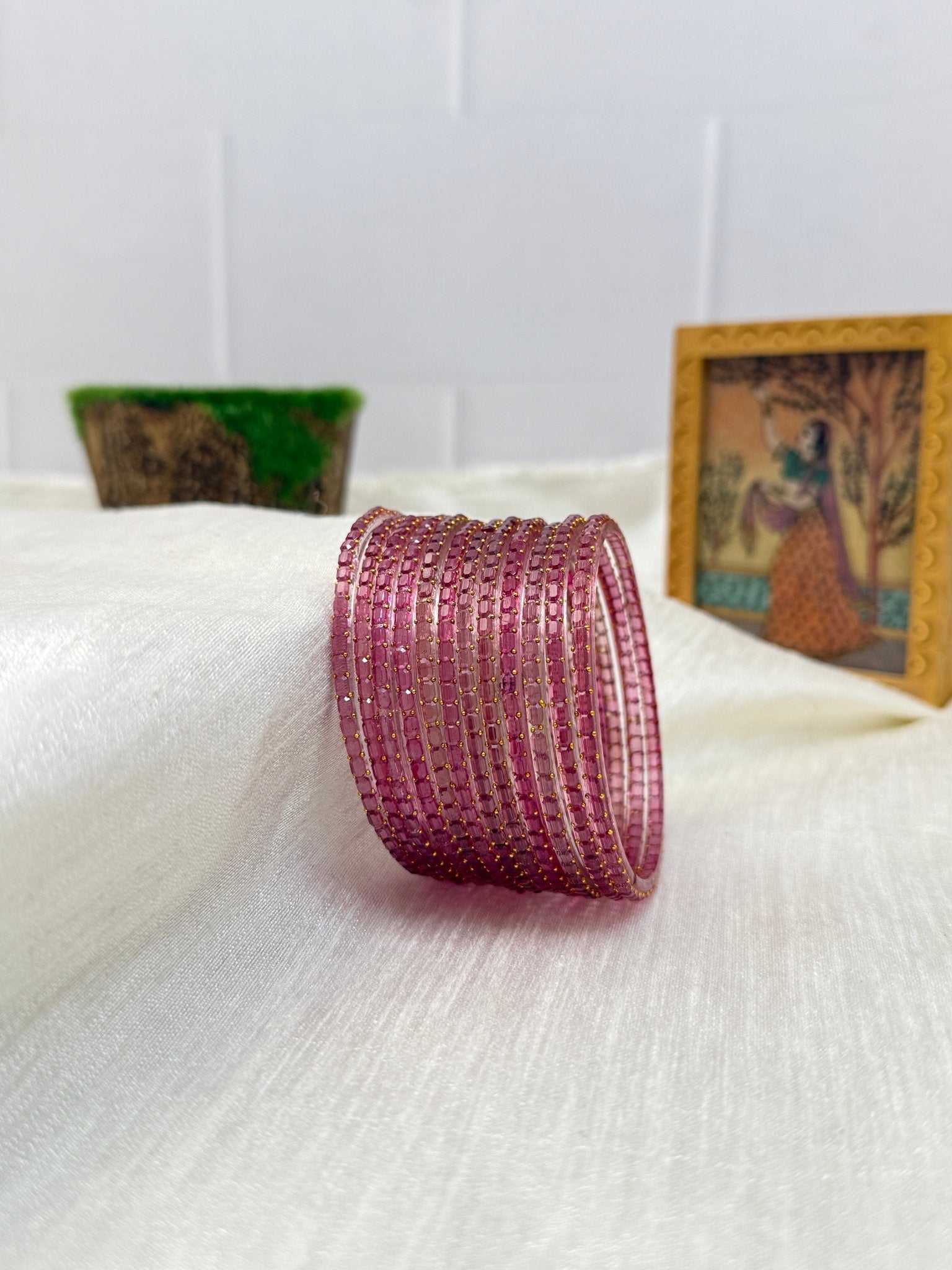 Luxurious Rain Drop Design New Glass Bangles Pro - 055 - Make your own box - Mahilas