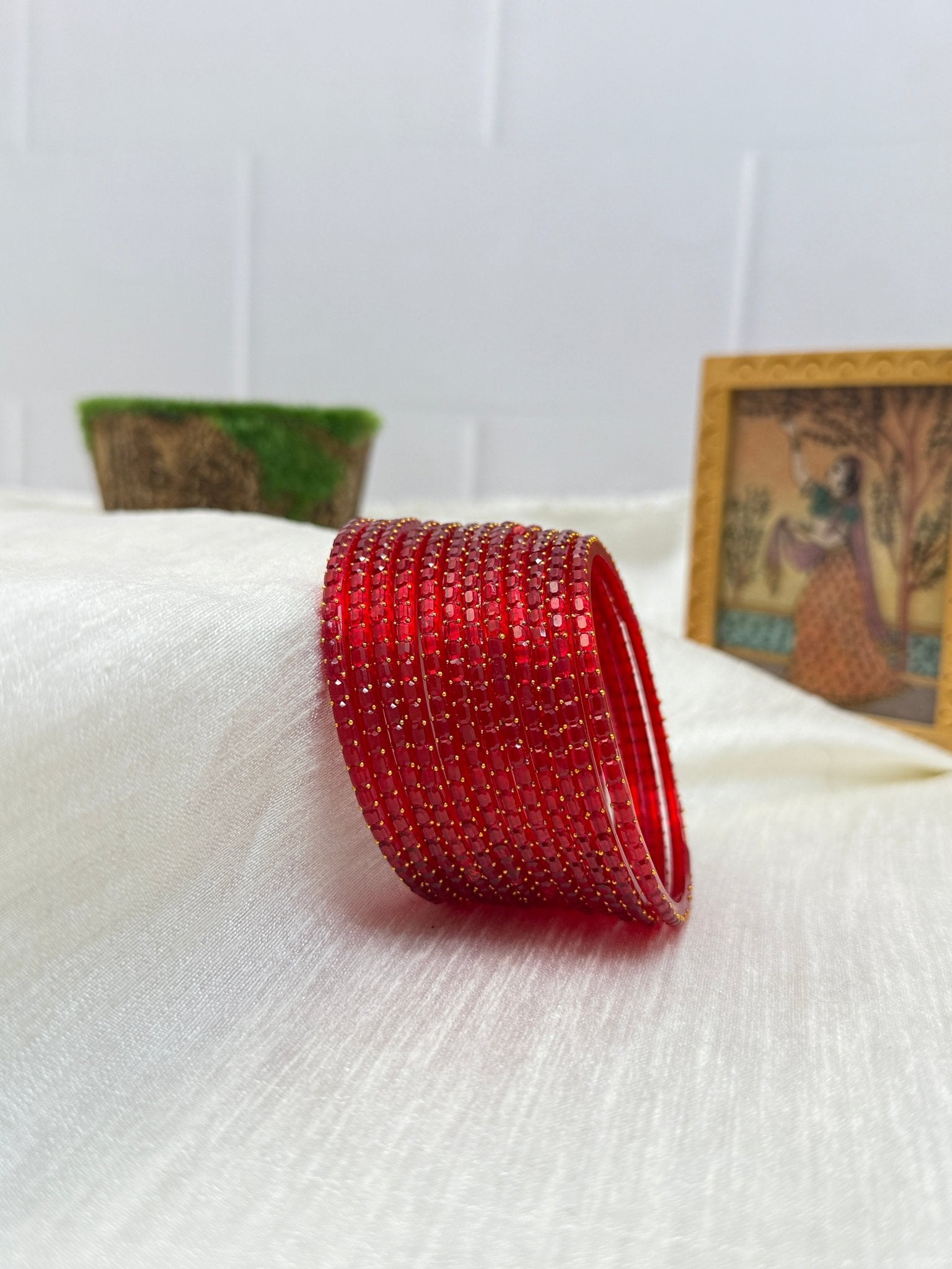 Luxurious Rain Drop Design New Glass Bangles Pro - 055 - Make your own box - Mahilas