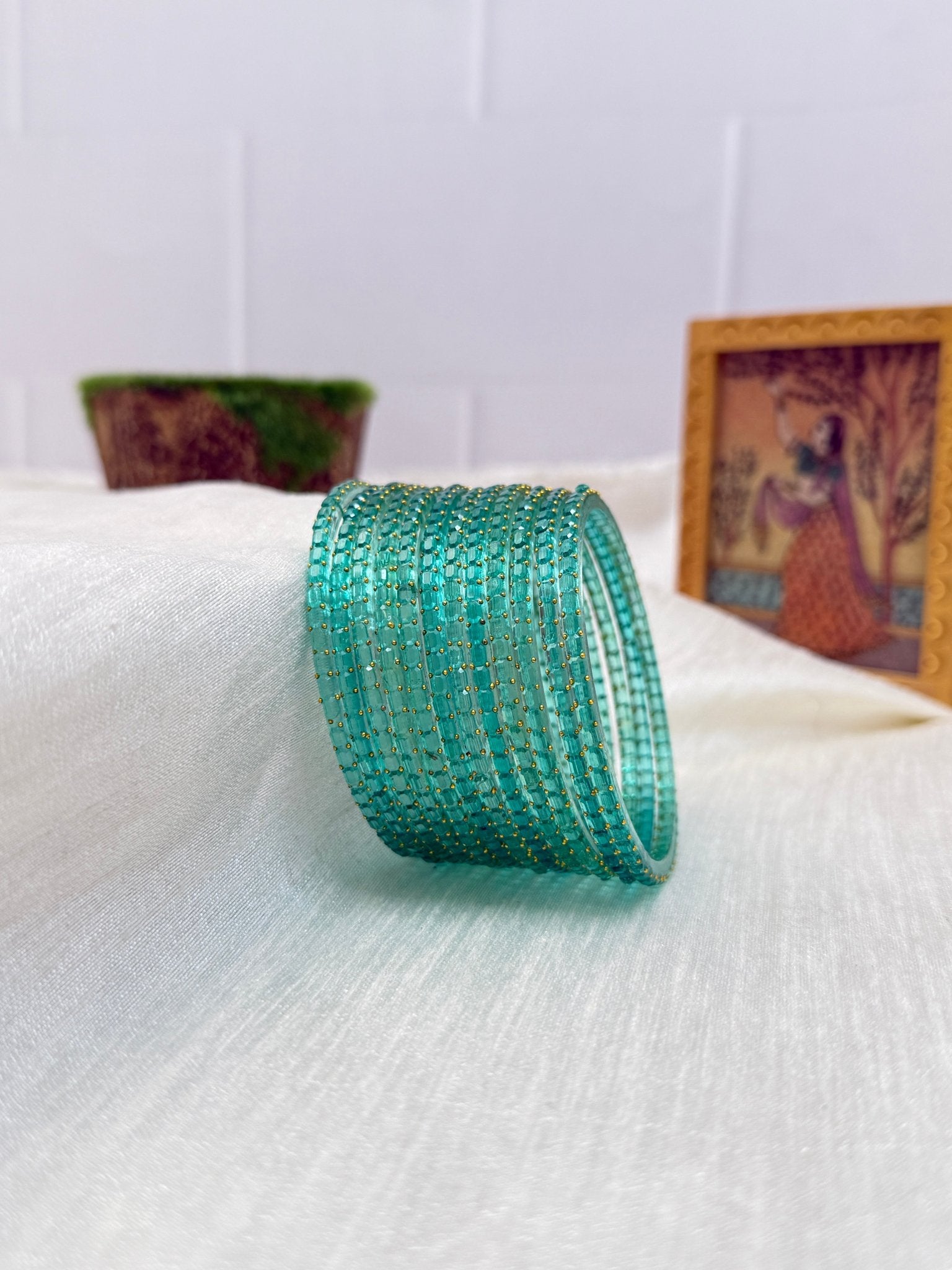 Luxurious Rain Drop Design New Glass Bangles Pro - 055 - Make your own box - Mahilas