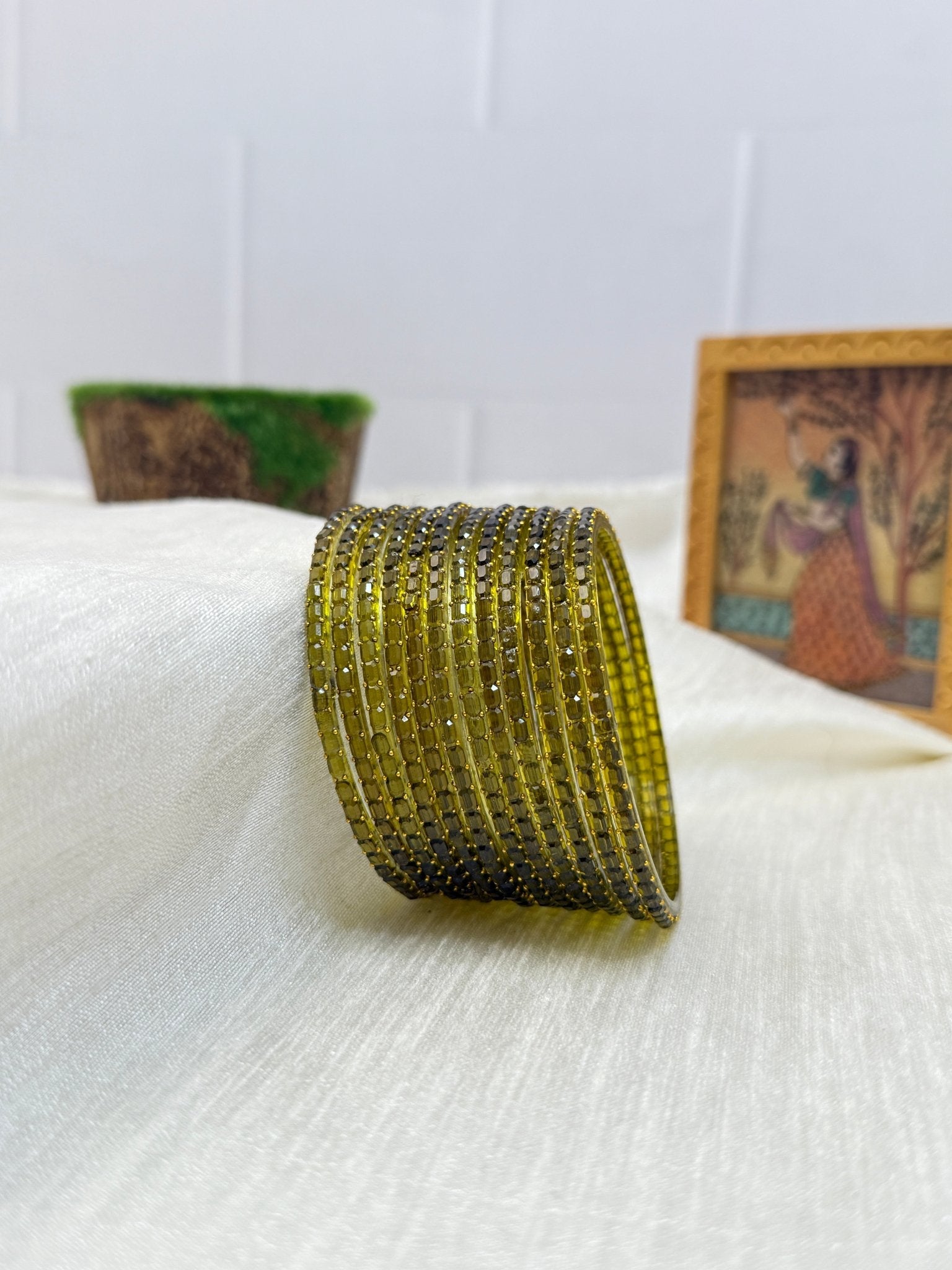 Luxurious Rain Drop Design New Glass Bangles Pro - 055 - Make your own box - Mahilas