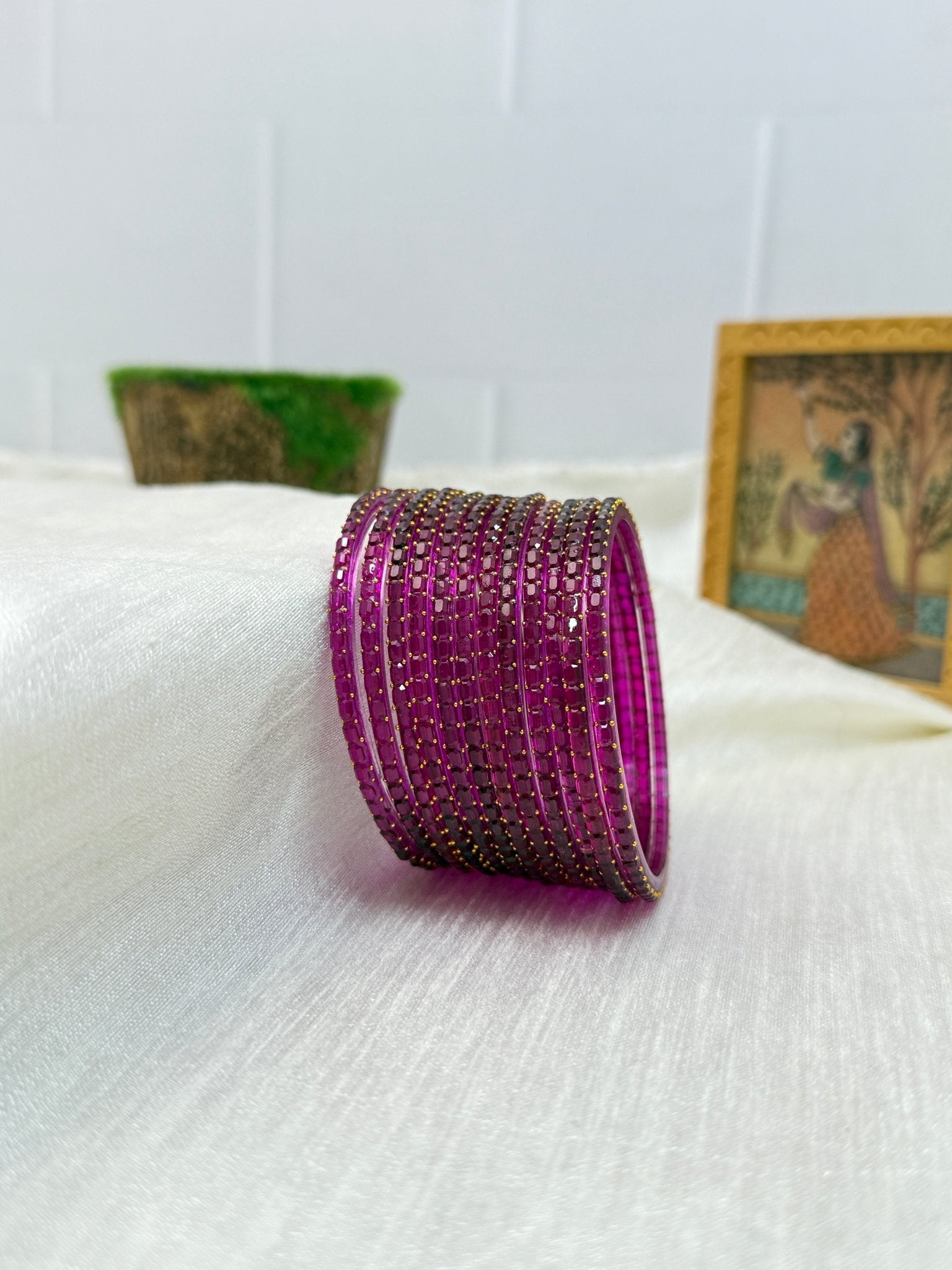 Luxurious Rain Drop Design New Glass Bangles Pro - 055 - Make your own box - Mahilas