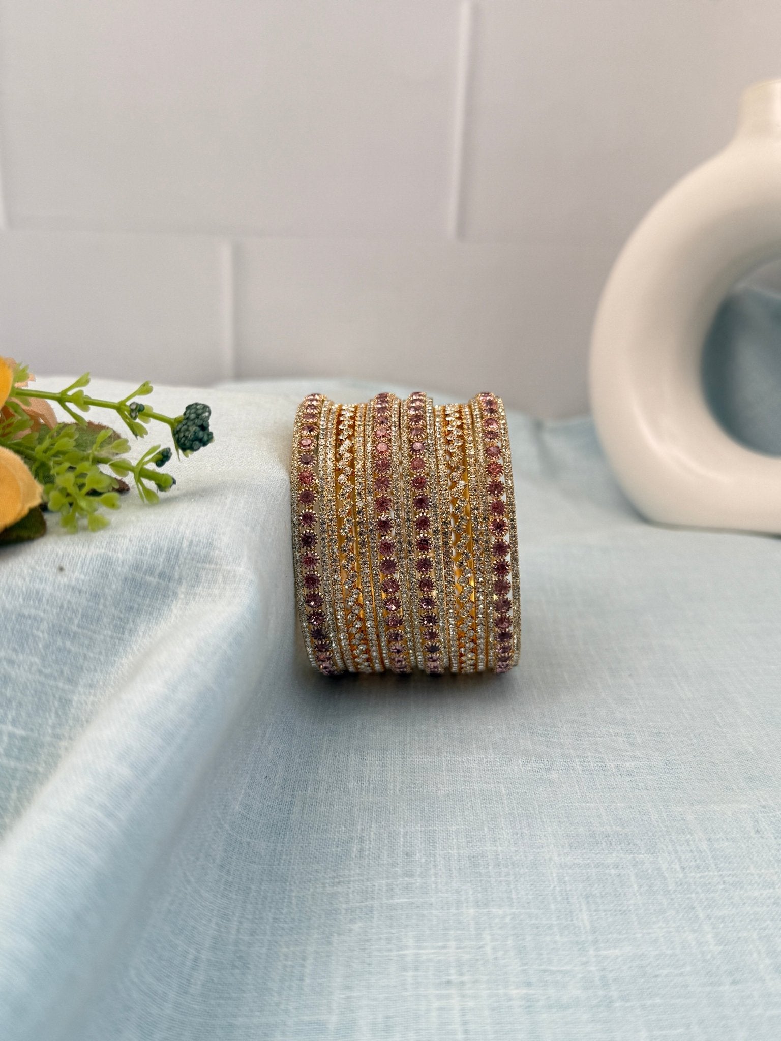 Luxurious Stone Bangle Design 10 Colors 5244 - Mahilas