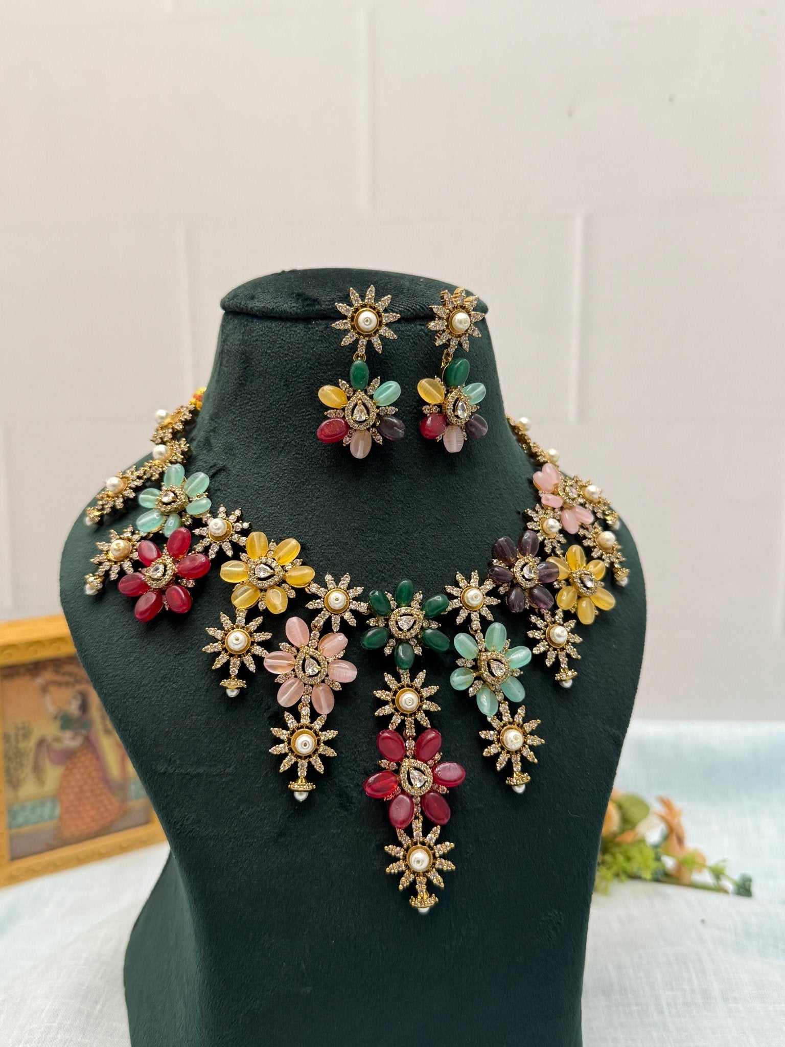 Luxurious Stone Necklace 442 - Mahilas