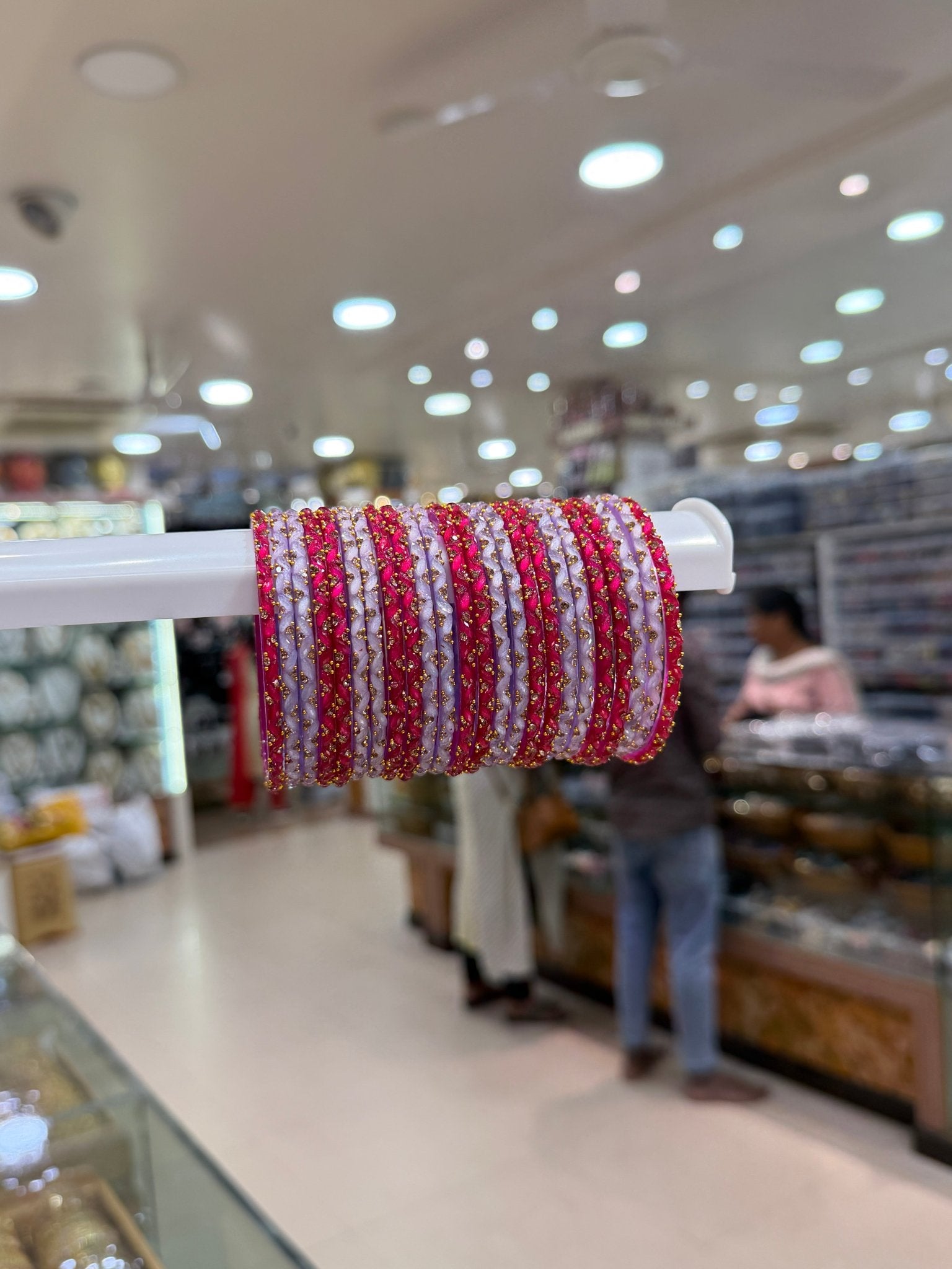 Luxurious Strawberry & Blueberry Glass Bangle Set - 5334 - Mahilas