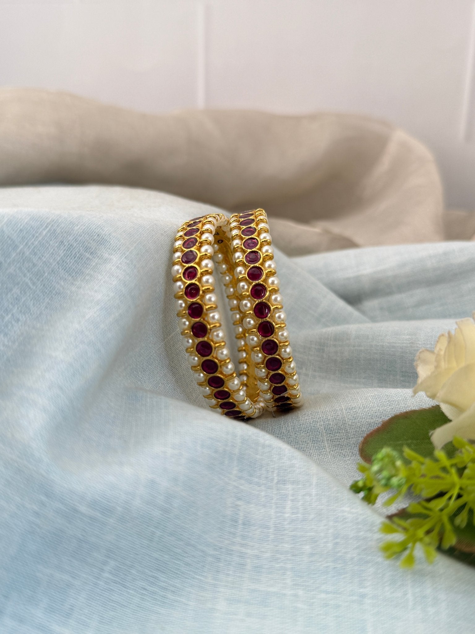 Luxurious Temple Dark Antique Bangles 099 (Copy) - Mahilas
