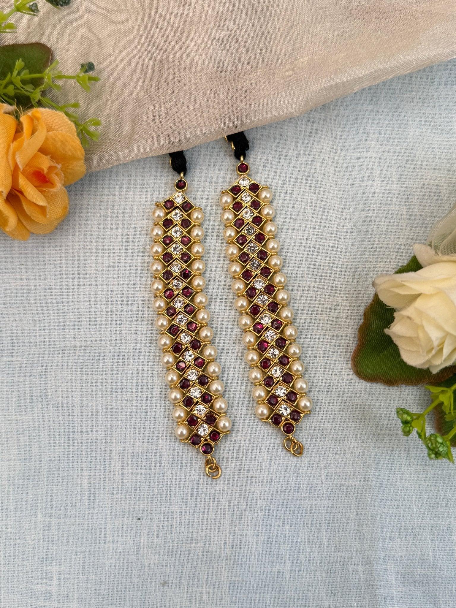 Luxurious Temple Maatal Ear Chain 017 - Mahilas