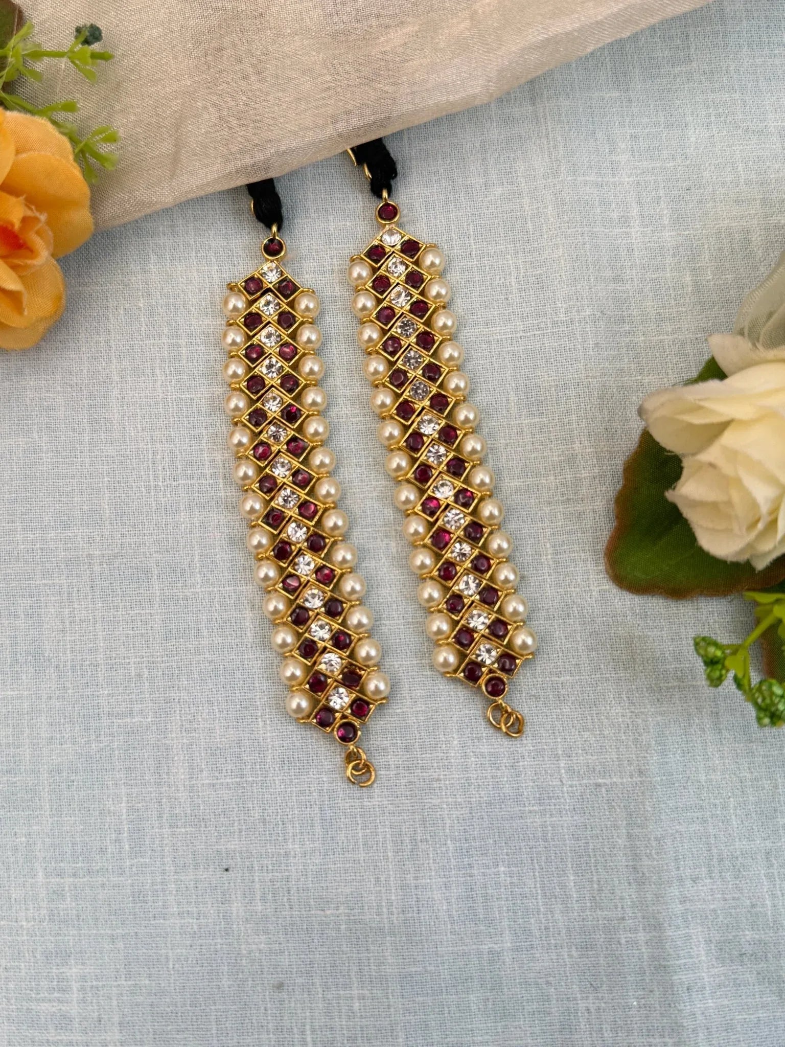 Luxurious Temple Maatal Ear Chain 017 - Mahilas