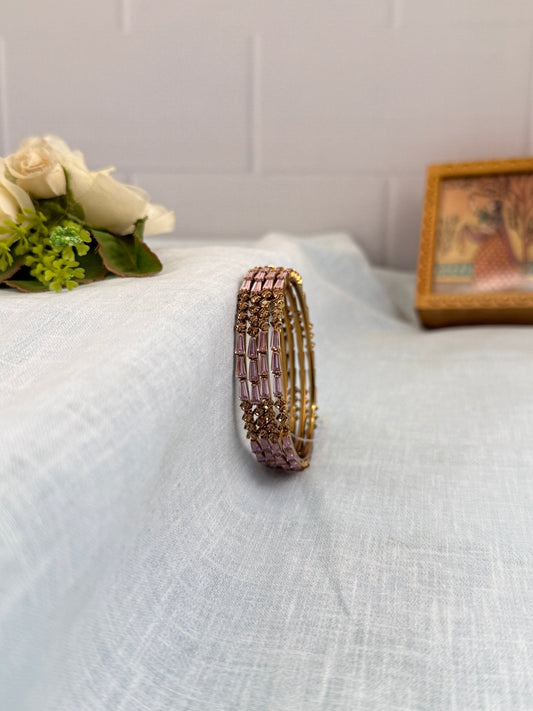 Luxurious Victorian Antique Stone Bangles 7005 - 10 Colors - Mahilas