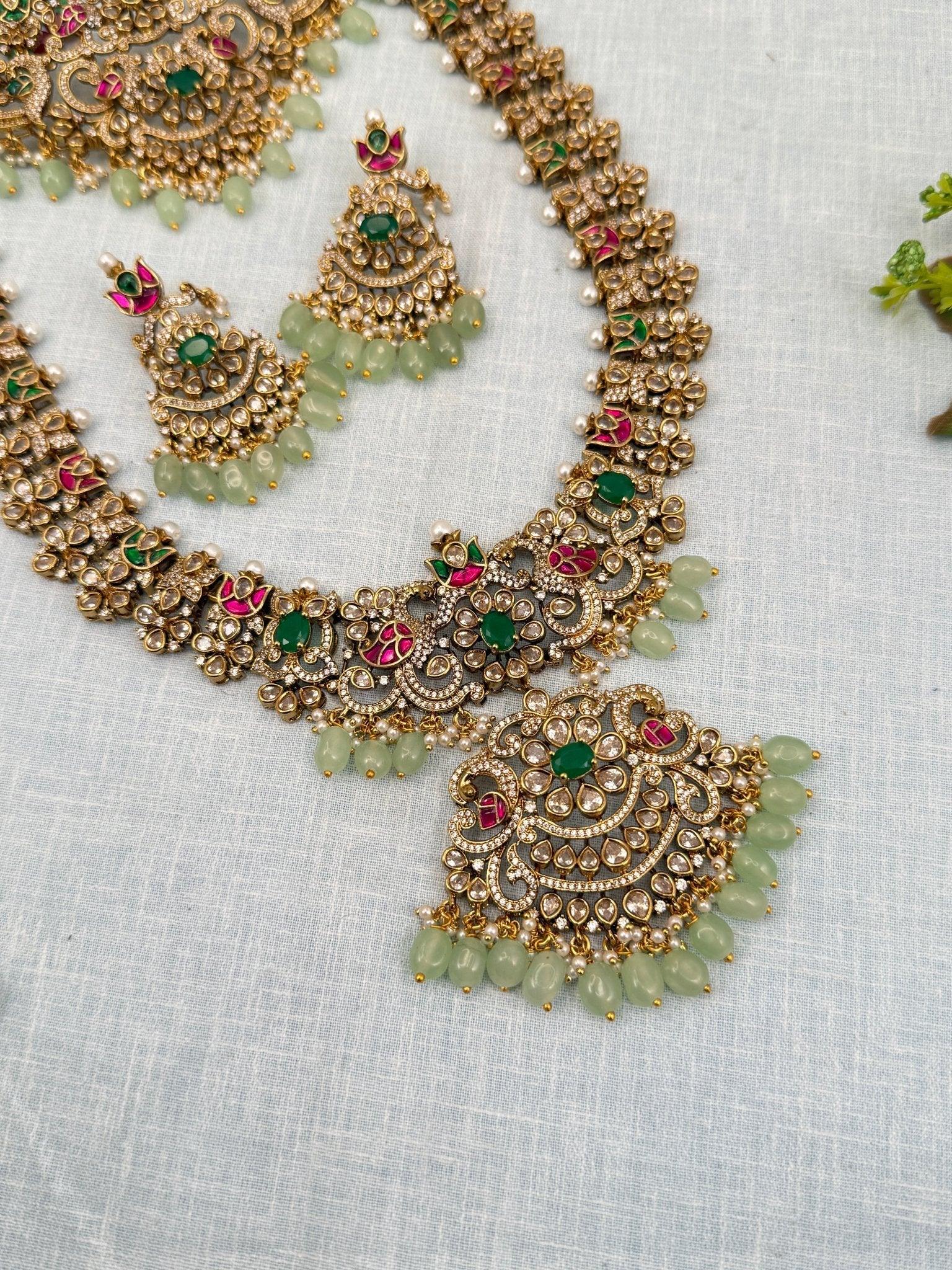 Luxurious Victorian Bridal Necklace Set 258 - Mahilas