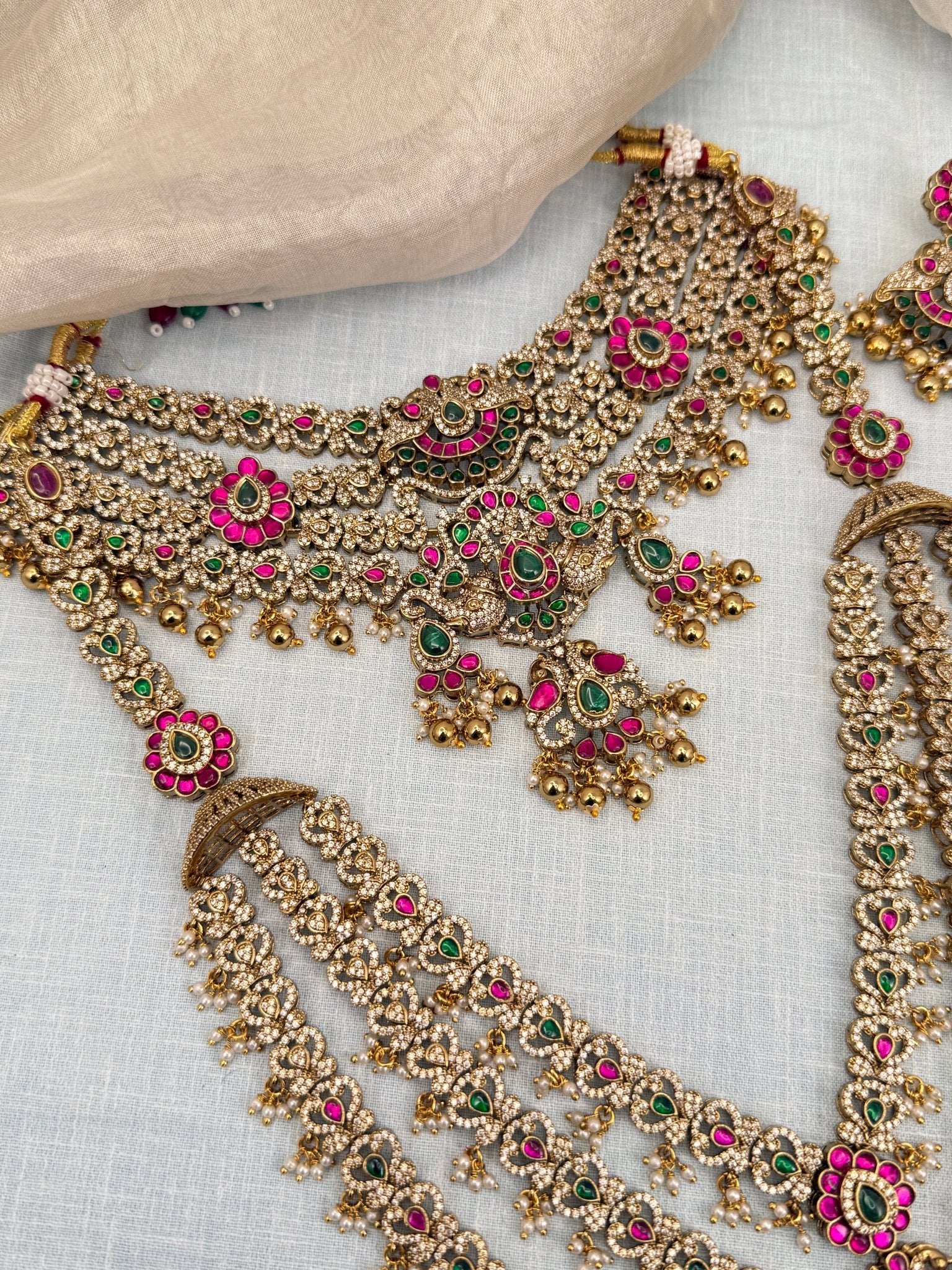 Luxurious Victorian Bridal Necklace Set 259 - Mahilas