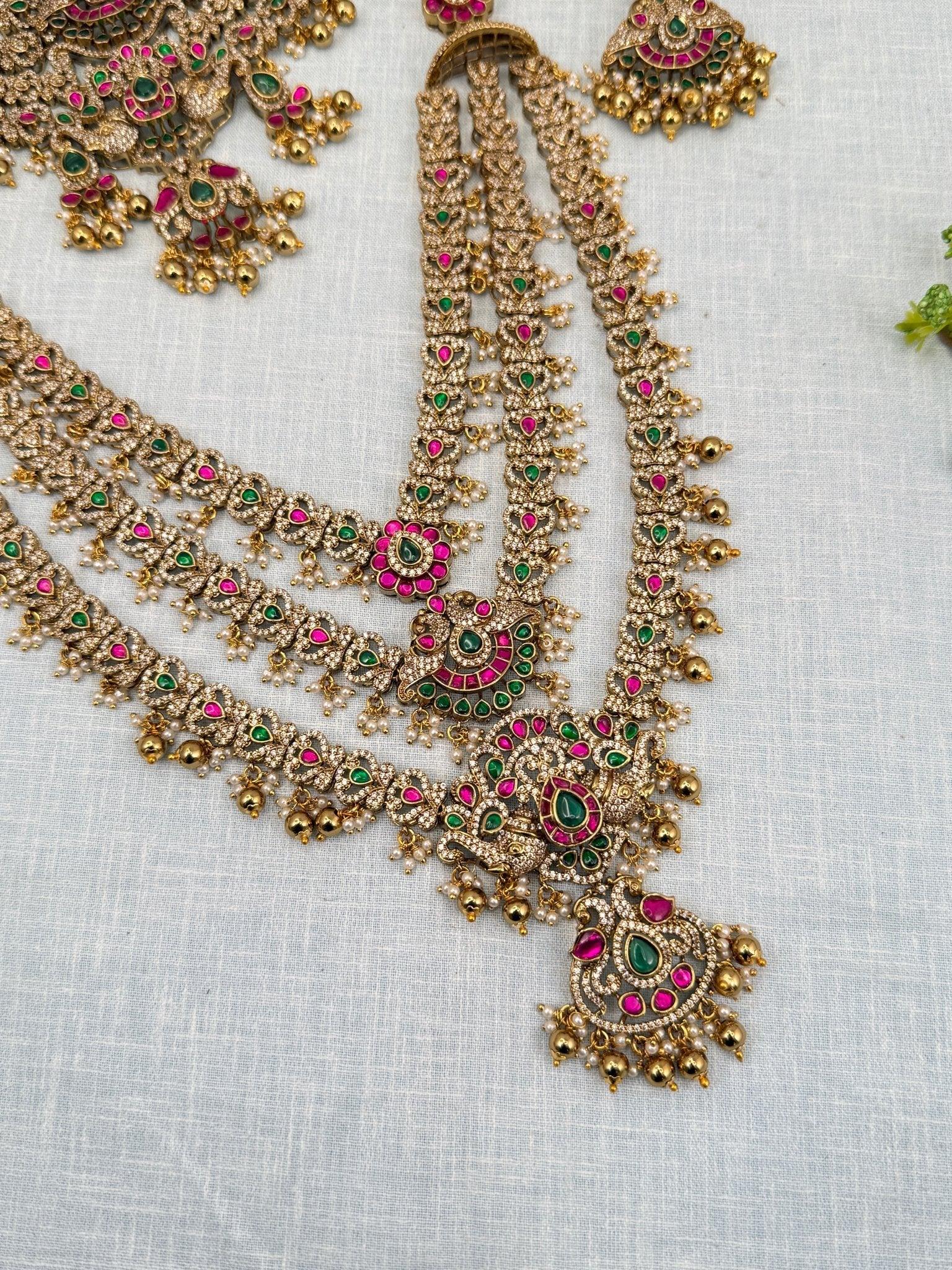 Luxurious Victorian Bridal Necklace Set 259 - Mahilas