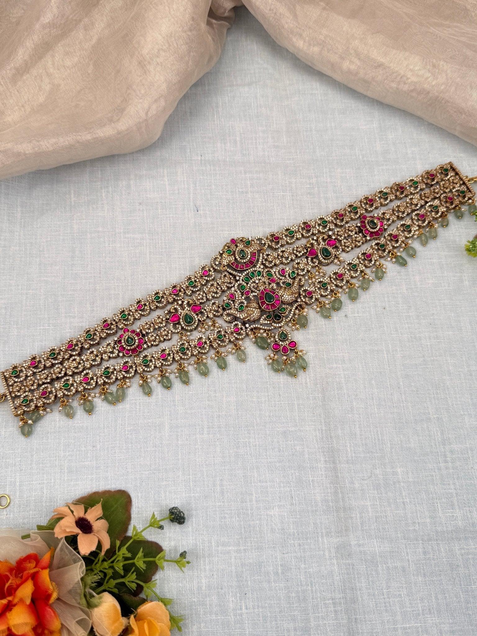 Luxurious Victorian Bridal Vaddanam Kamarbandh 7080 - Mahilas