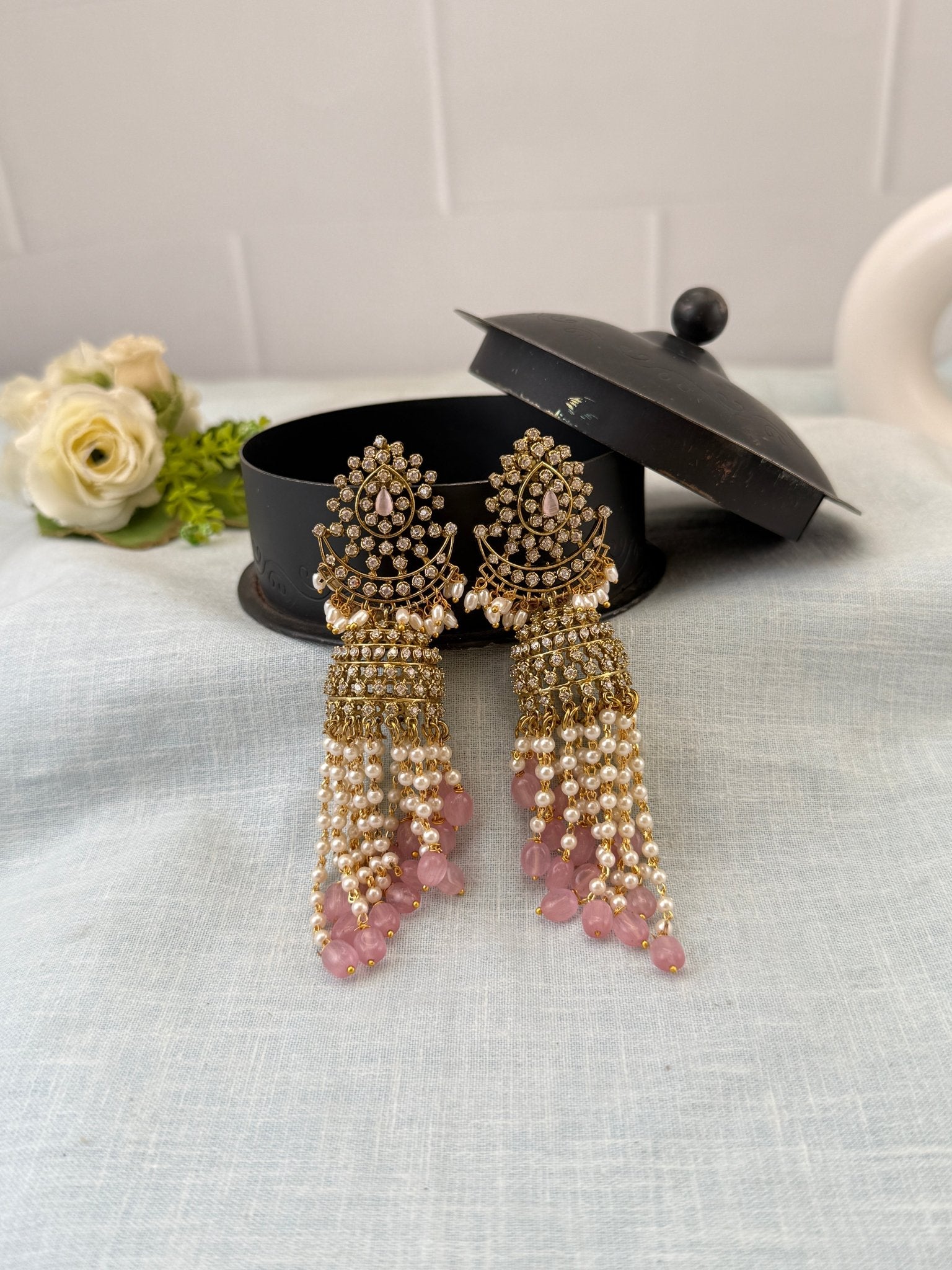 Luxurious Victorian Jhumka Earrings 0267 - Mahilas