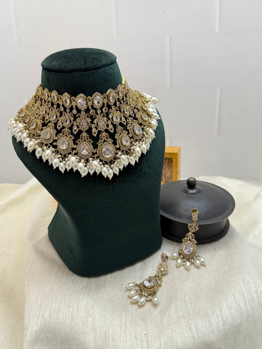 Luxurious Victorian Kundan Choker Necklace 260 - Mahilas