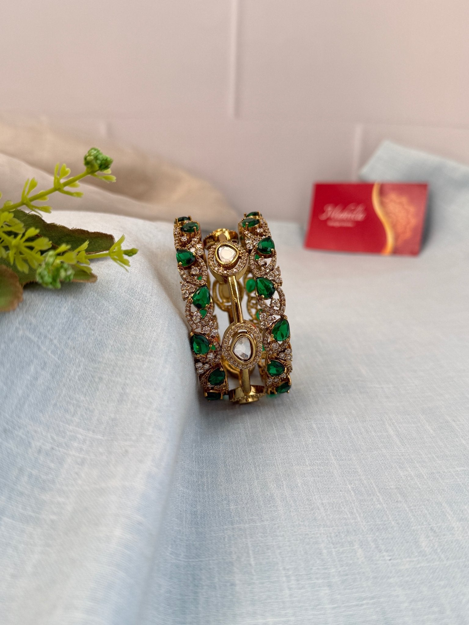 Luxurious Victorian Statement Bangle Set 5243 - Mahilas