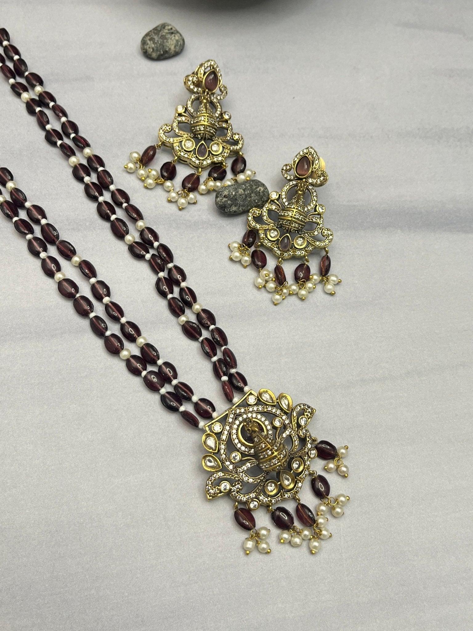 Peacock Long Necklace 1400 - Mahilas