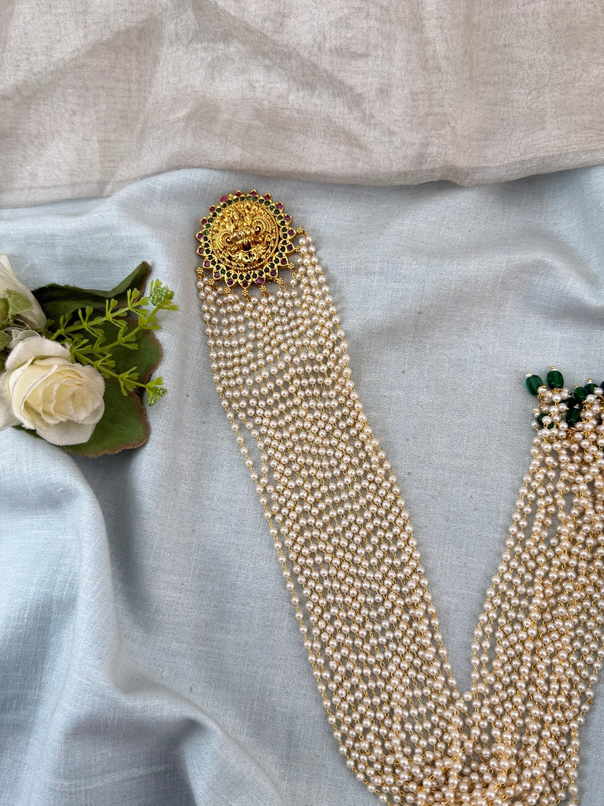 Pearl Layer Long Pendant Jadebille | J0015 - Mahilas
