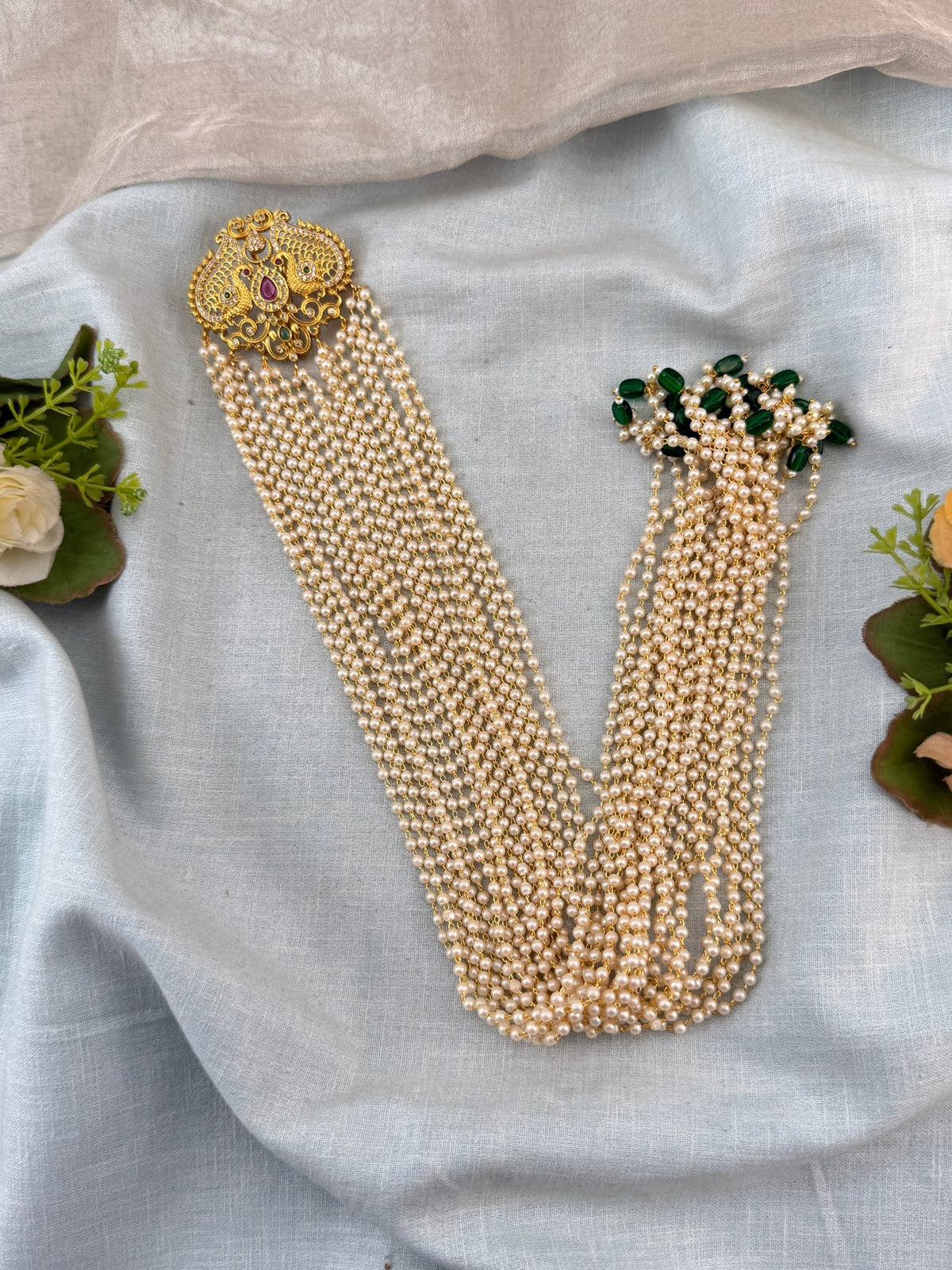 Pearl Layer Long Pendant Jadebille | J0016 - Mahilas
