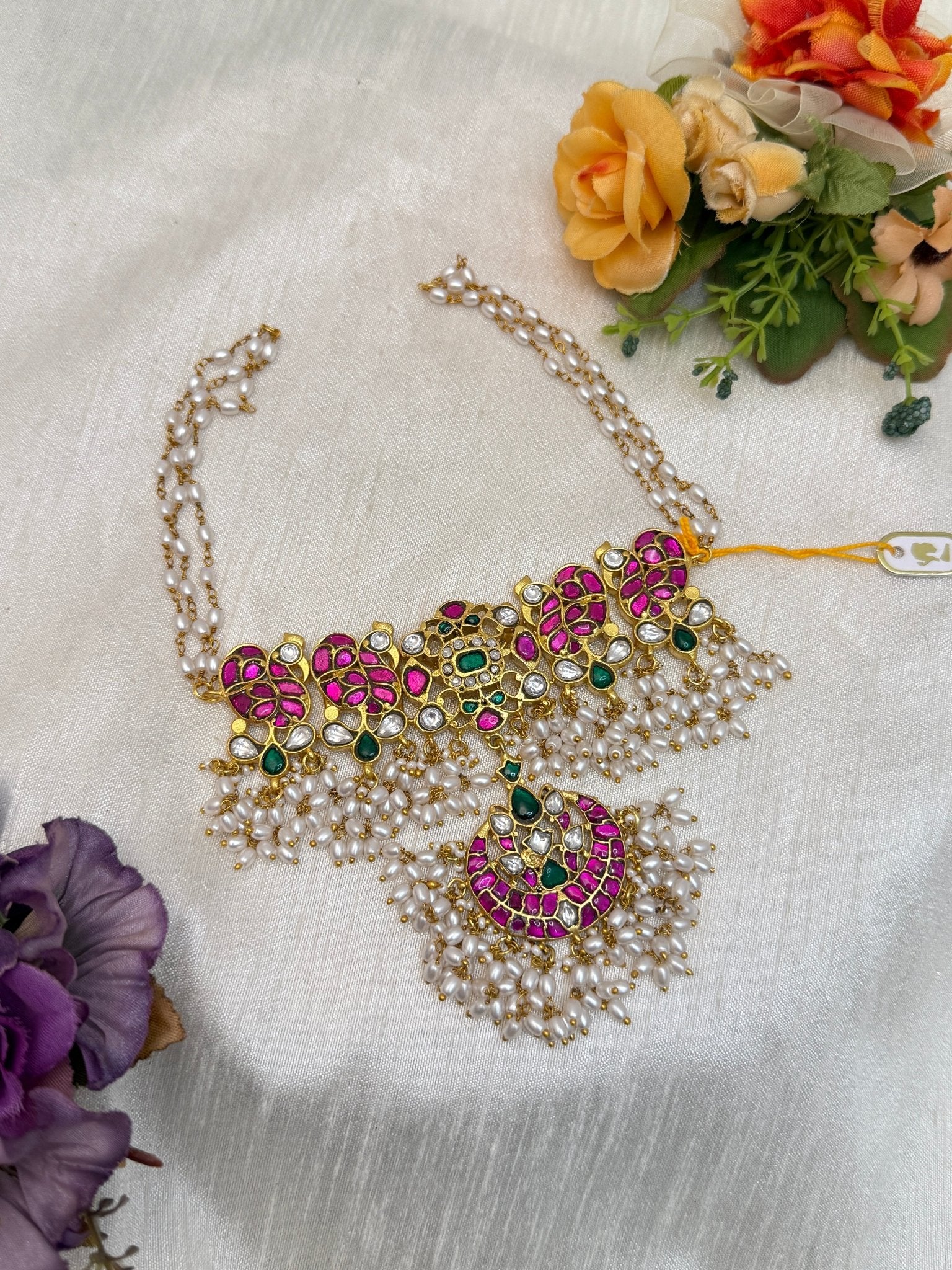 Premium Jadau Kundan Choker Necklace 350 - Mahilas