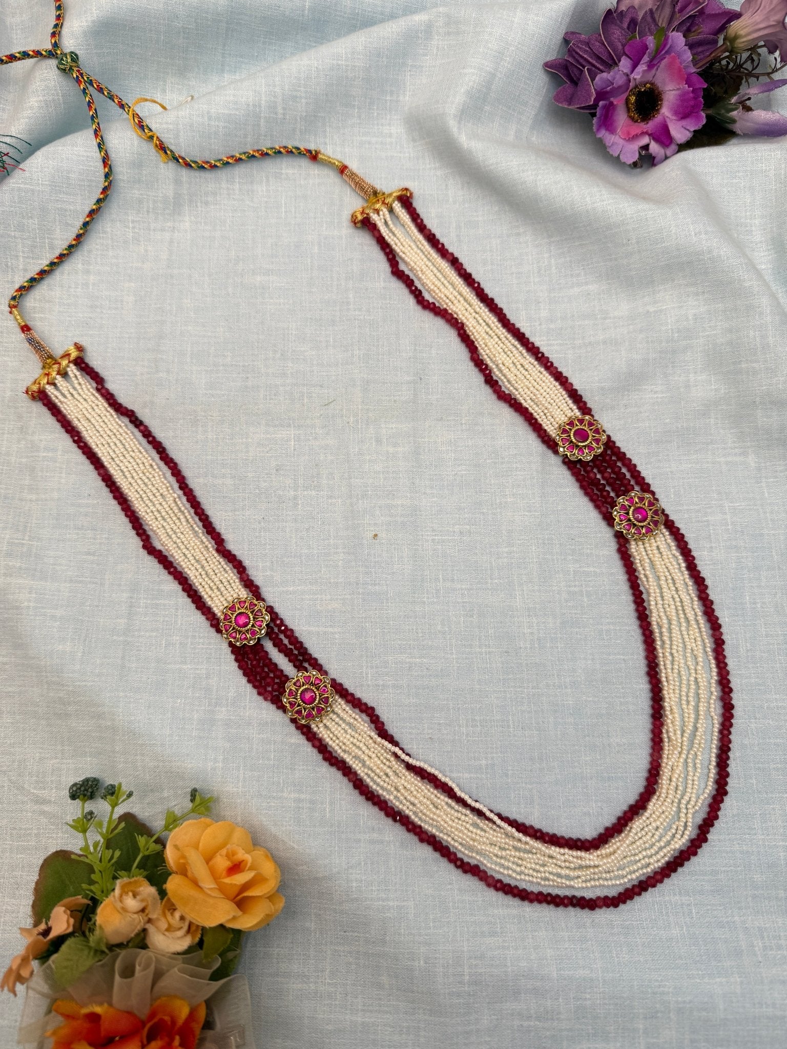 Premium Jadau Kundan Layer Necklace 421 - Mahilas