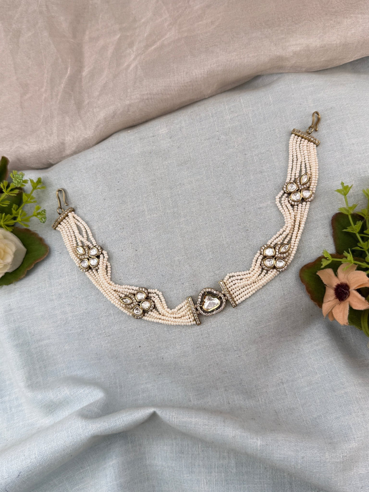 Premium Pearl Mathapatti Maang Tikka Set | 10001 - Mahilas