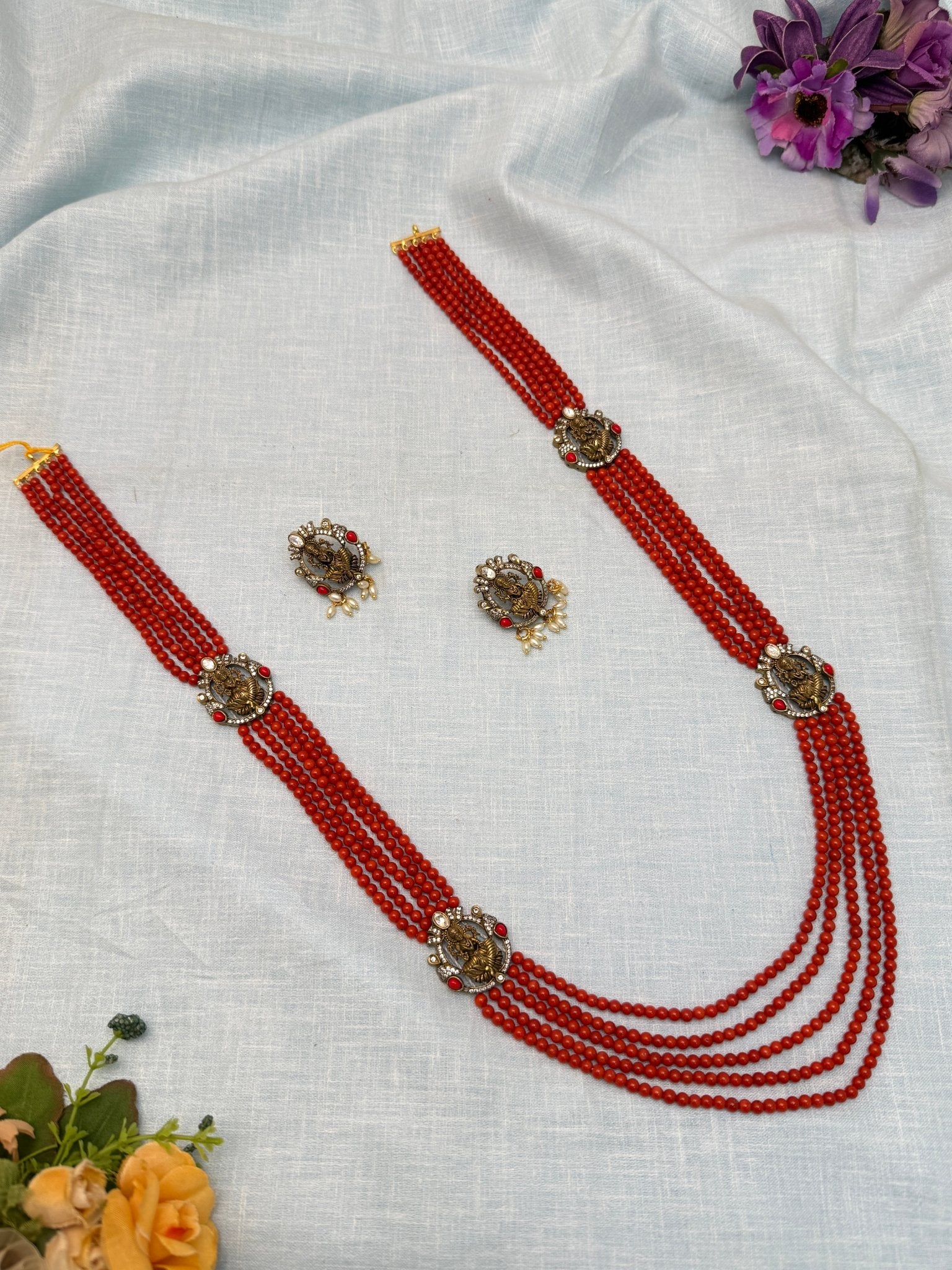 Premium Victorian Layer Necklace Set 423 - Mahilas