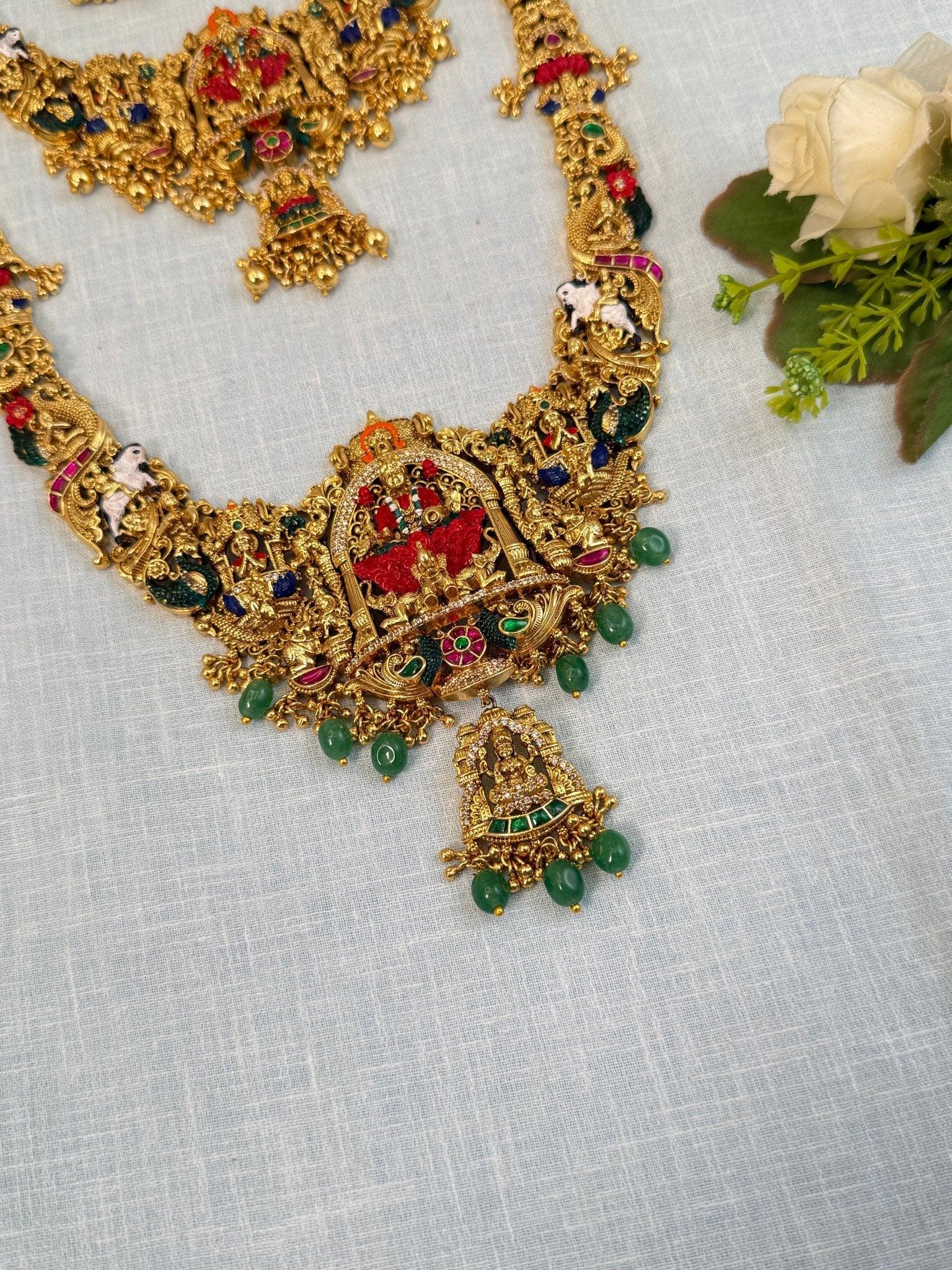 Royal Antique 3d Bridal Necklace Set 858 - Mahilas