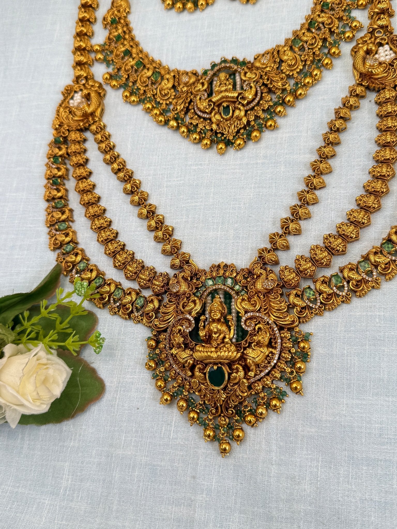 Royal Antique Bridal Full Necklace Set 0547 - Mahilas