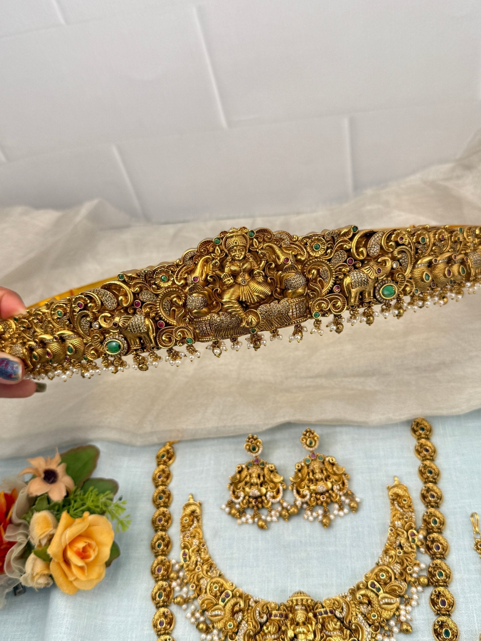 Royal Antique Bridal Full Necklace Set 0722 - Mahilas