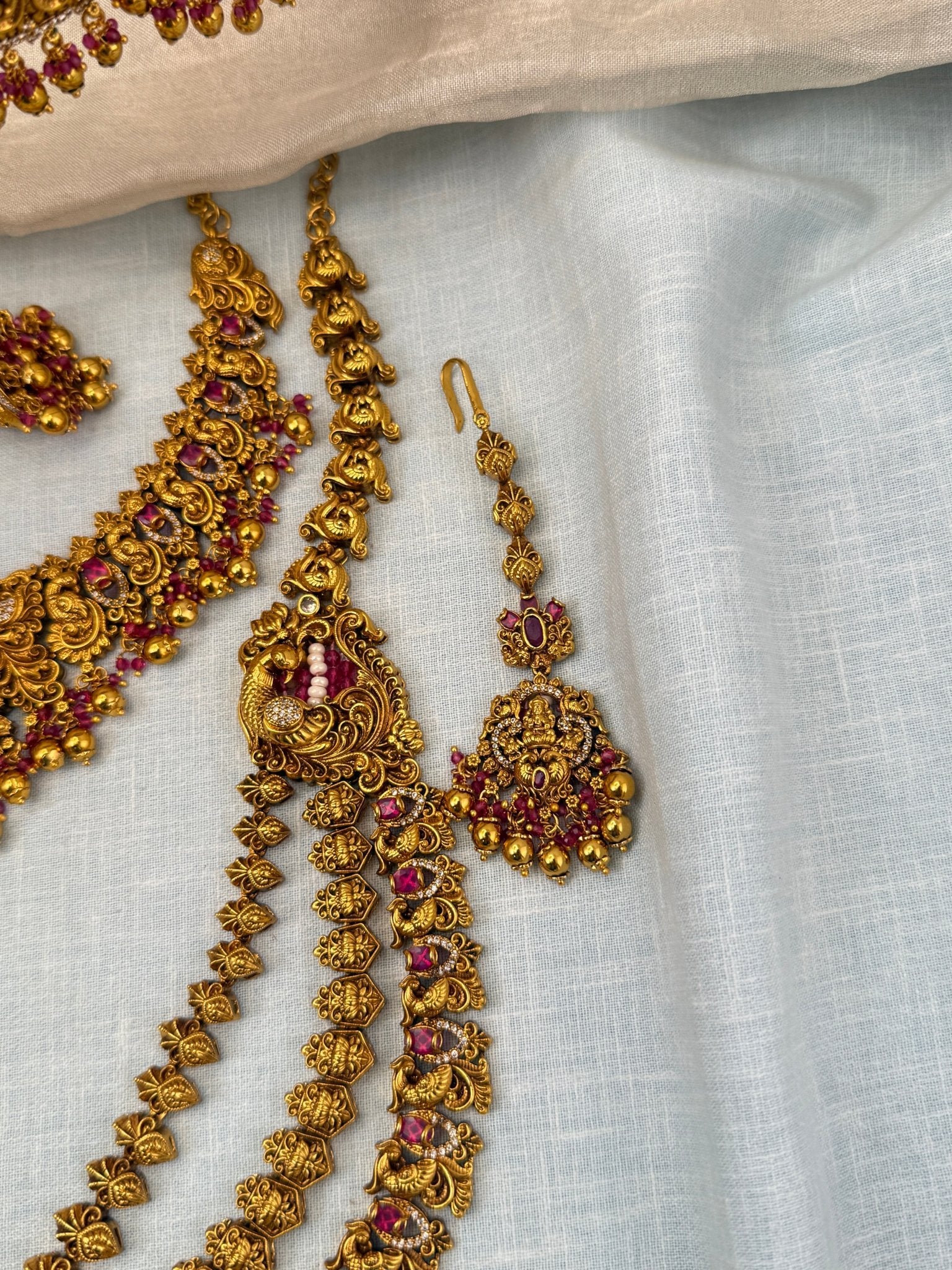 Royal Antique Bridal Full Necklace Set 0723 - Mahilas