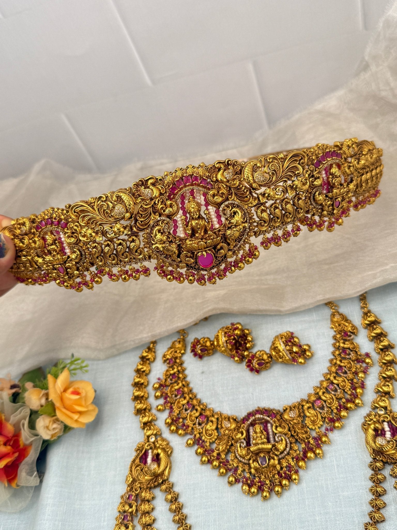 Royal Antique Bridal Full Necklace Set 0723 - Mahilas