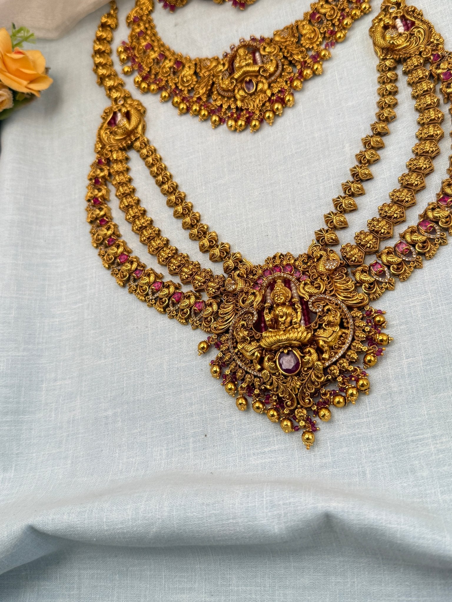 Royal Antique Bridal Full Necklace Set 0723 - Mahilas