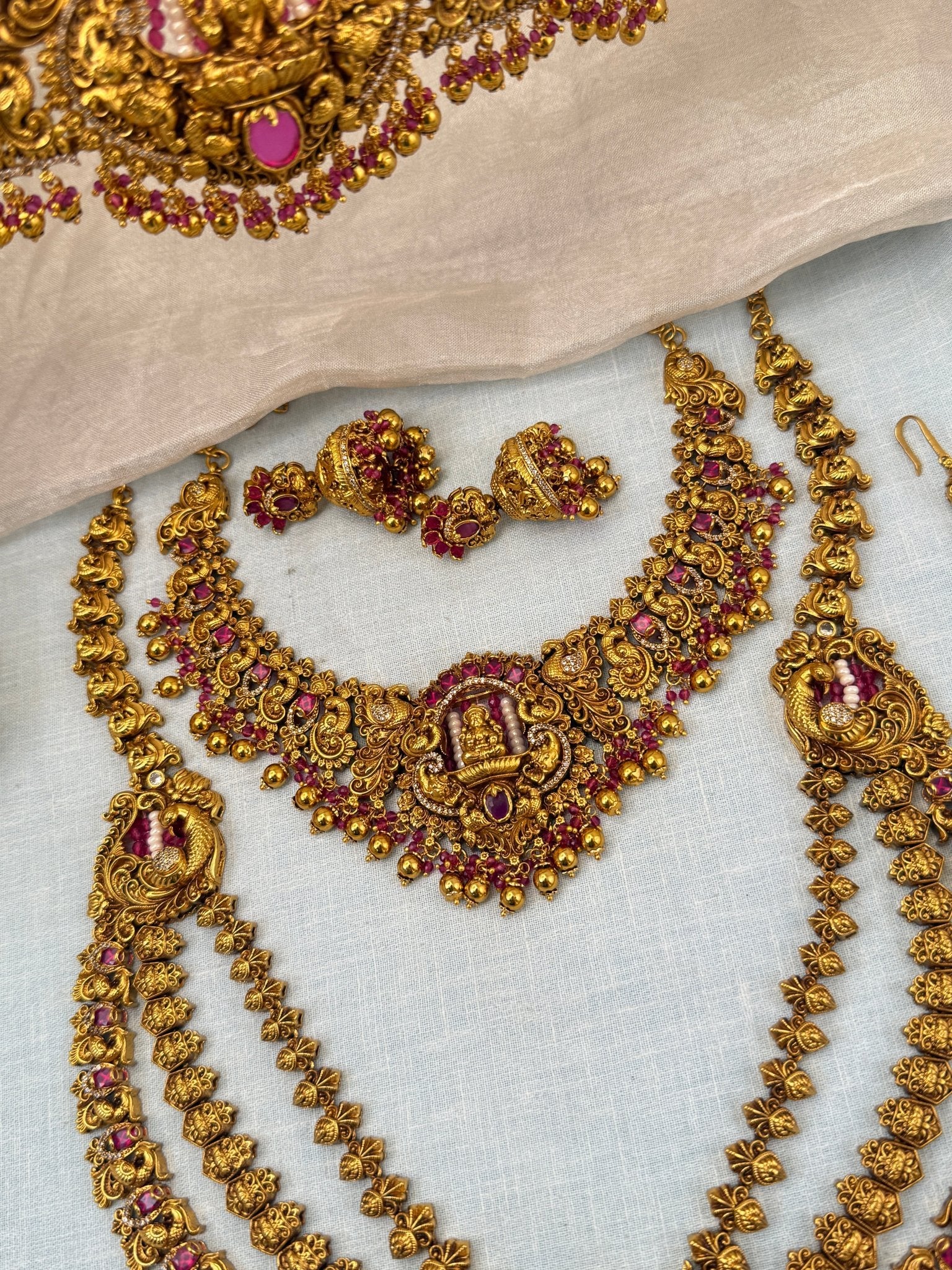Royal Antique Bridal Full Necklace Set 0723 - Mahilas