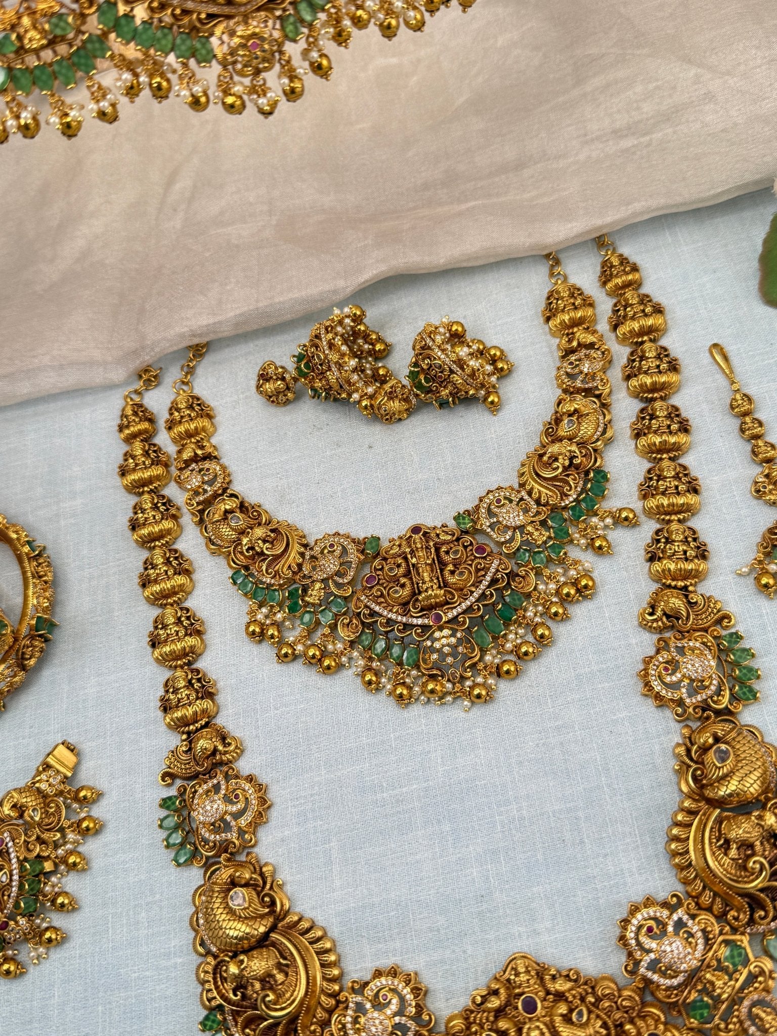 Royal Antique Bridal Full Necklace Set 0724 - Mahilas