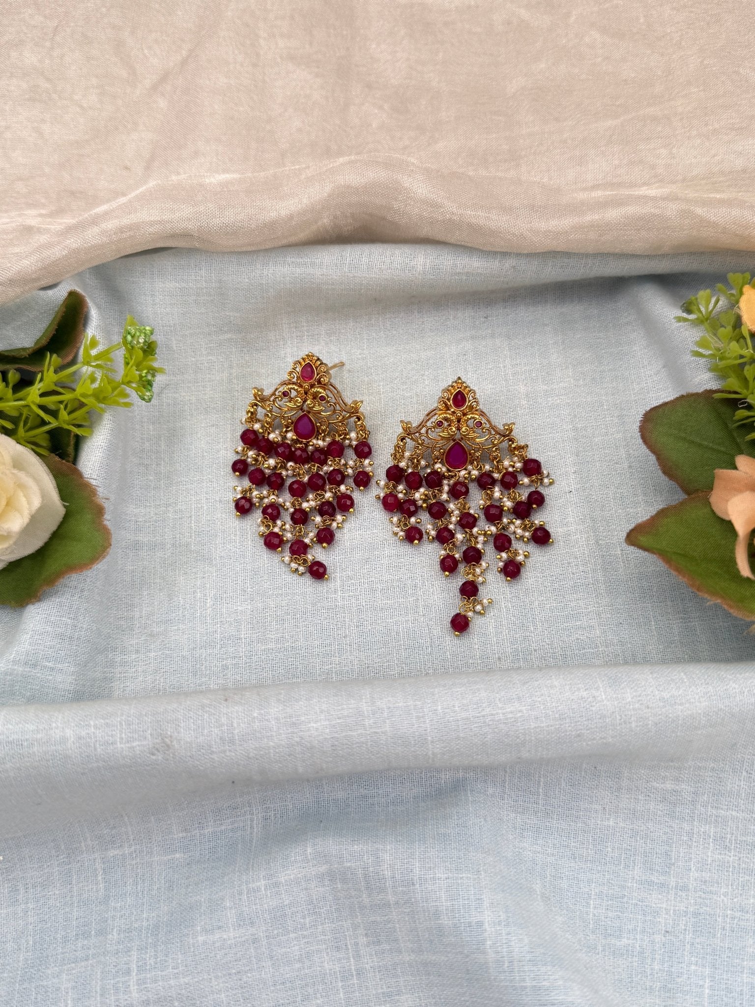 Royal Antique Chandbali Earrings 0934 - Mahilas