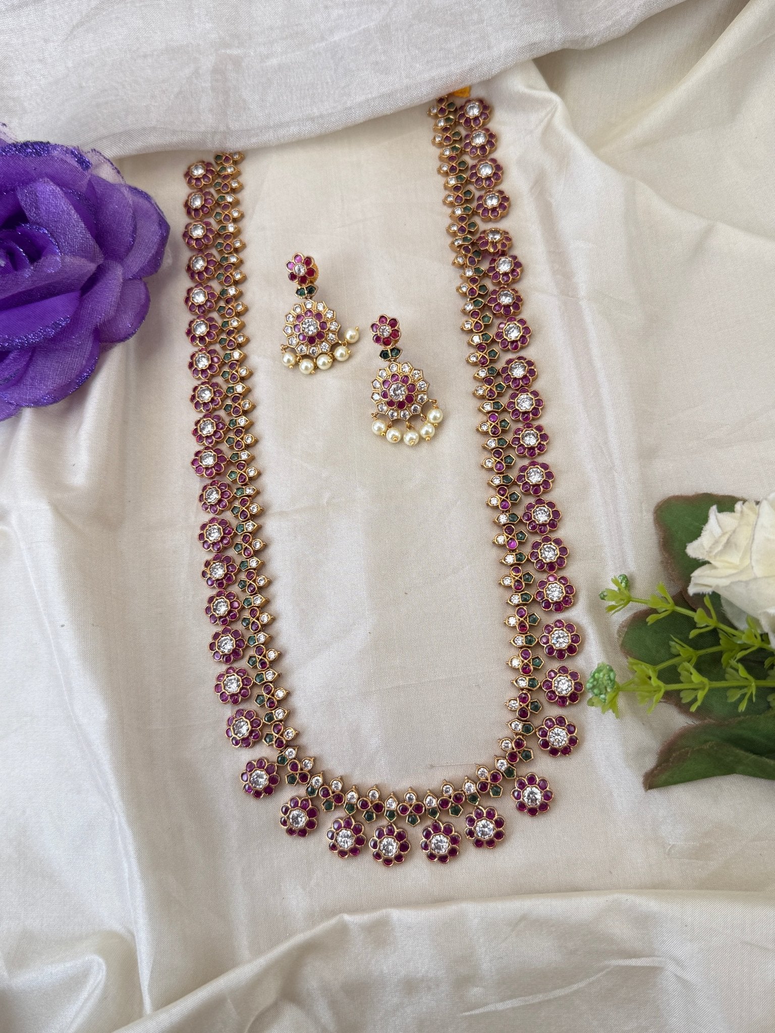 Royal Antique Grand Long Necklace Set 1236 - Mahilas