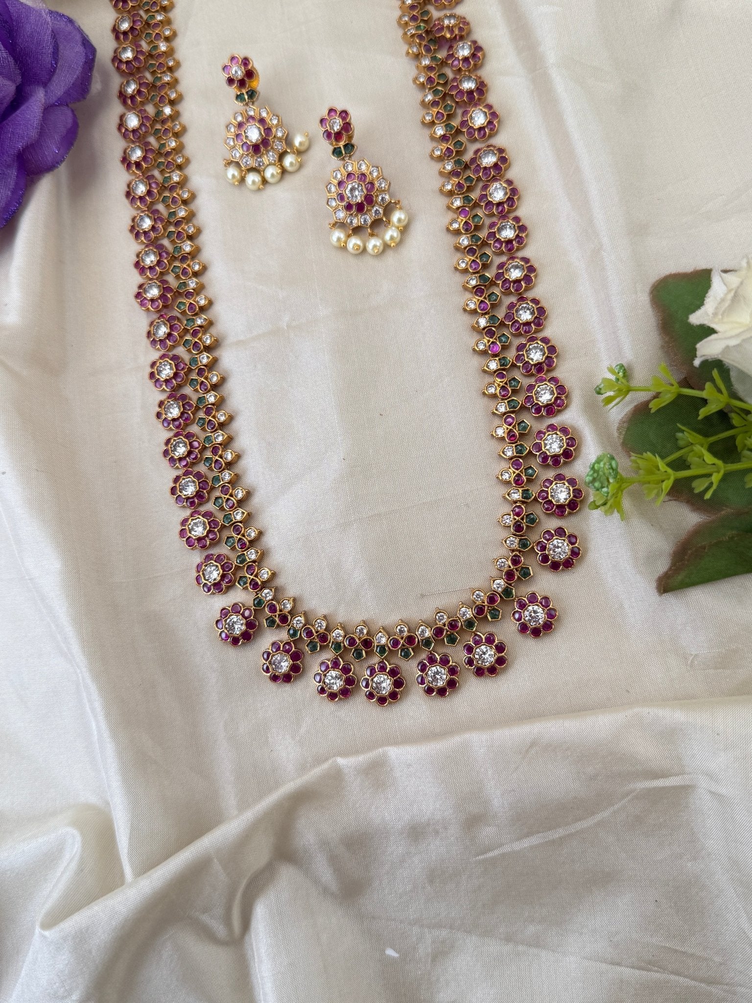 Royal Antique Grand Long Necklace Set 1236 - Mahilas