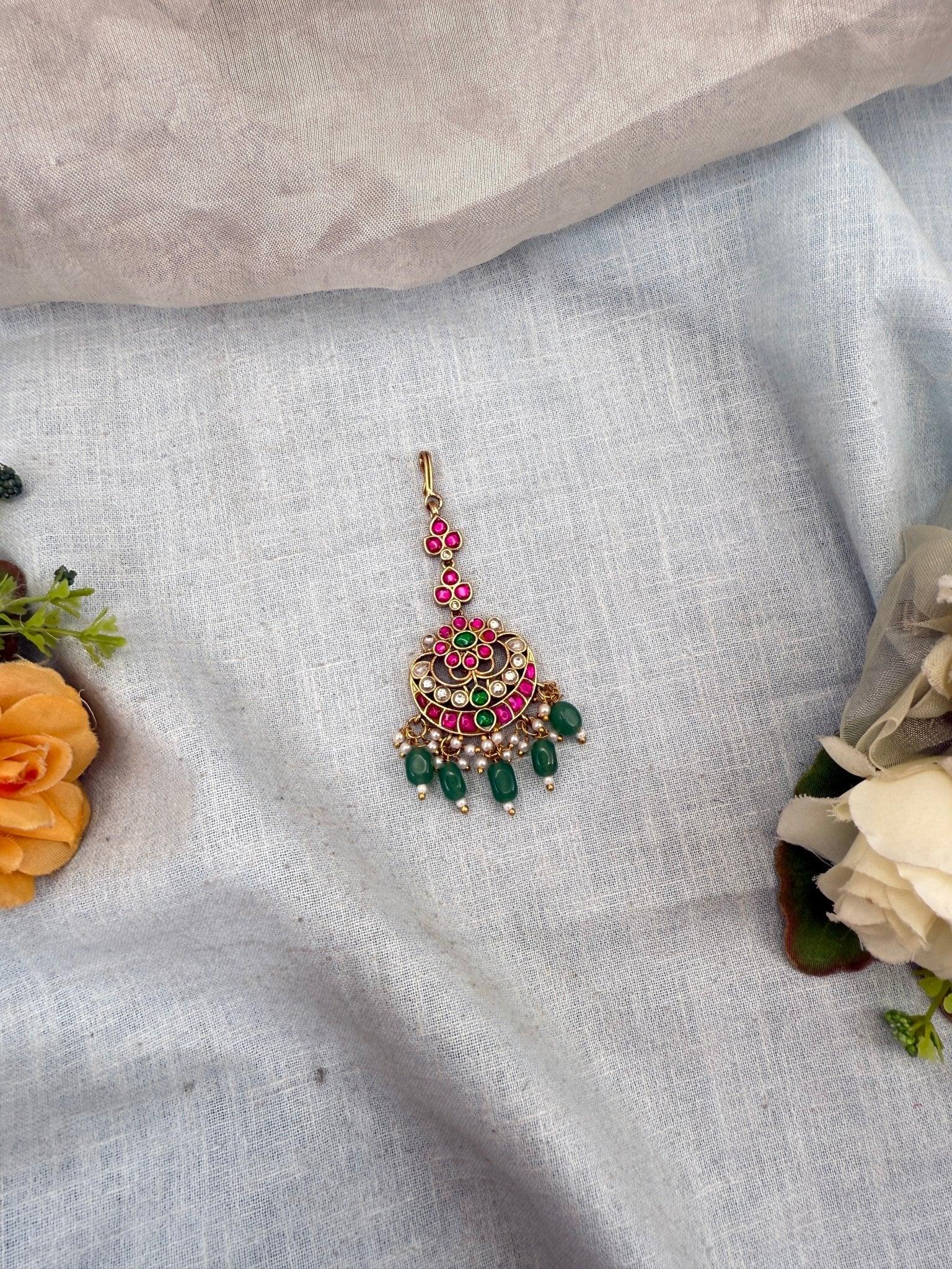 Royal Antique Jadau Kundan Maang Tikka 338 - Mahilas