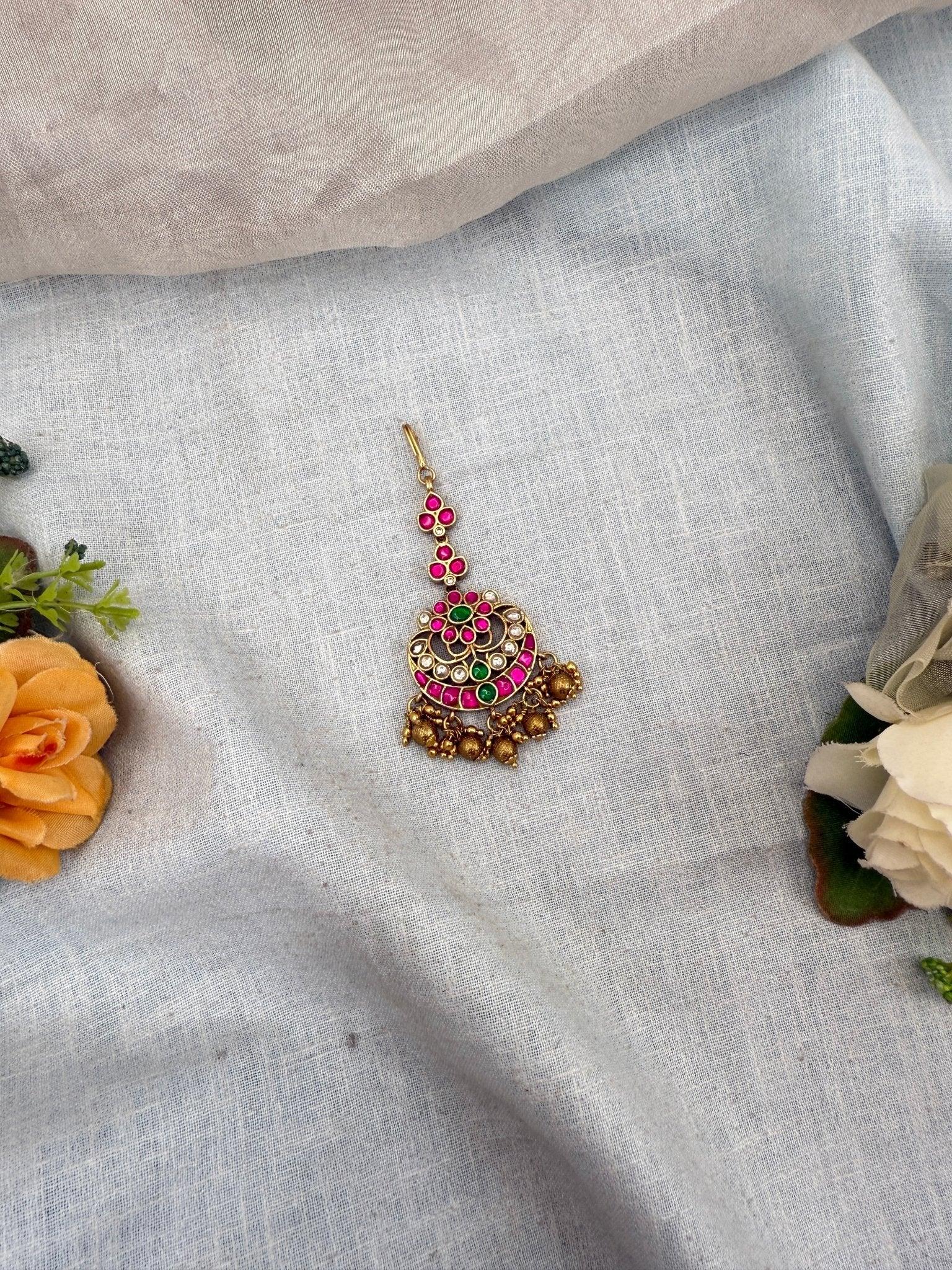 Royal Antique Jadau Kundan Maang Tikka 339 - Mahilas