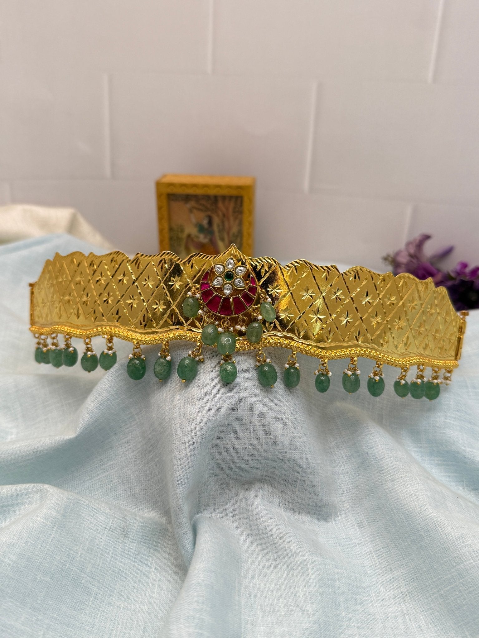 Royal Antique Jadau Kundan Vaddanam Kamarbandh 6948 - Mahilas