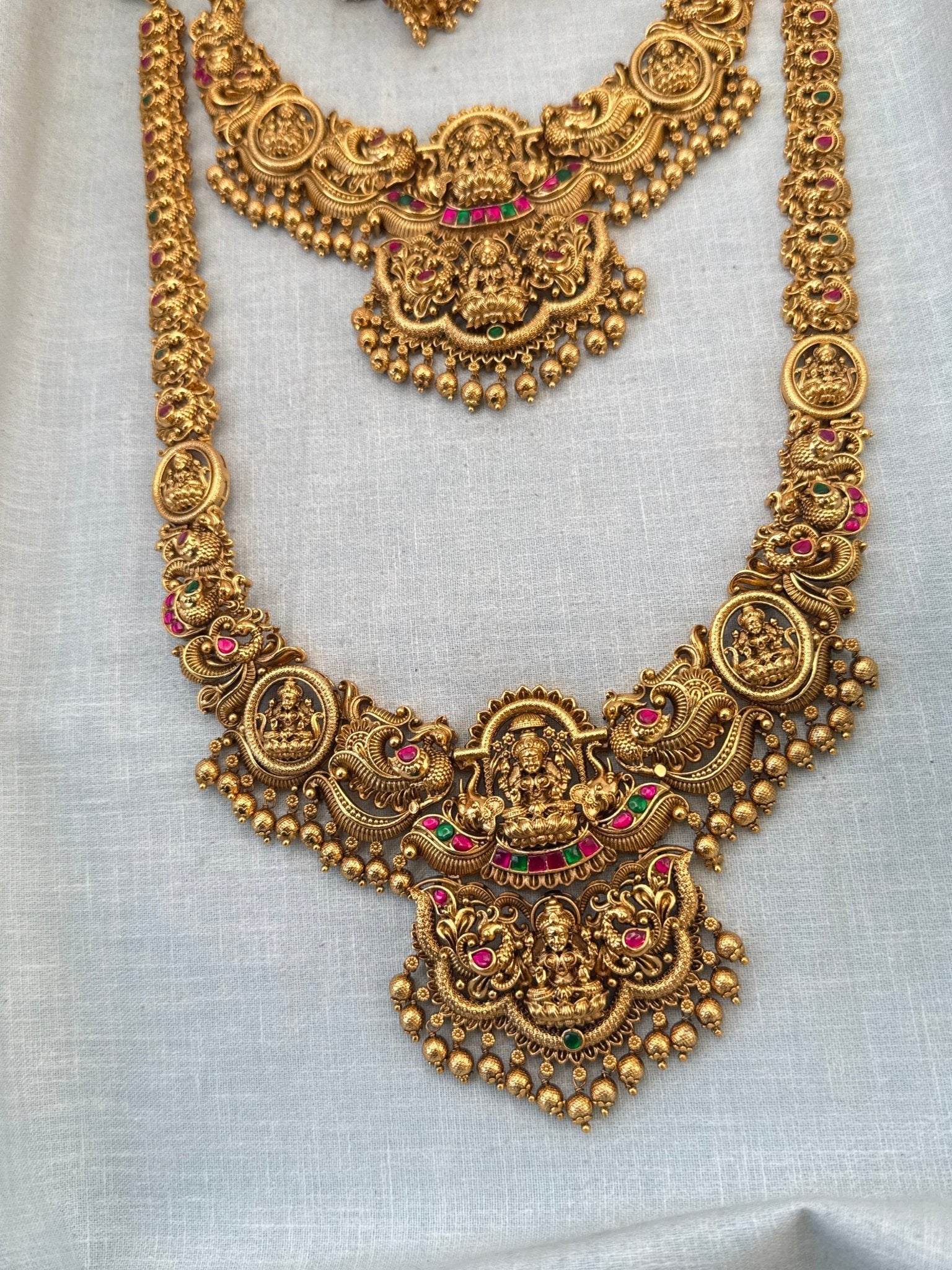 Royal Antique Jadau Premium Bridal Necklace Set 1055 - Mahilas