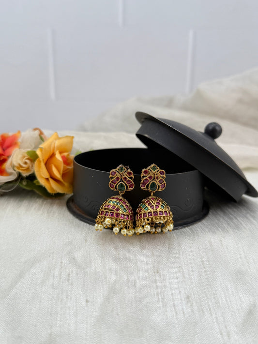 Royal Antique Jhumka Earrings 0557 - Mahilas