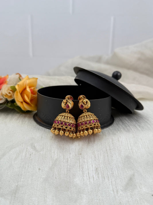 Royal Antique Jhumka Earrings 0562 - Mahilas